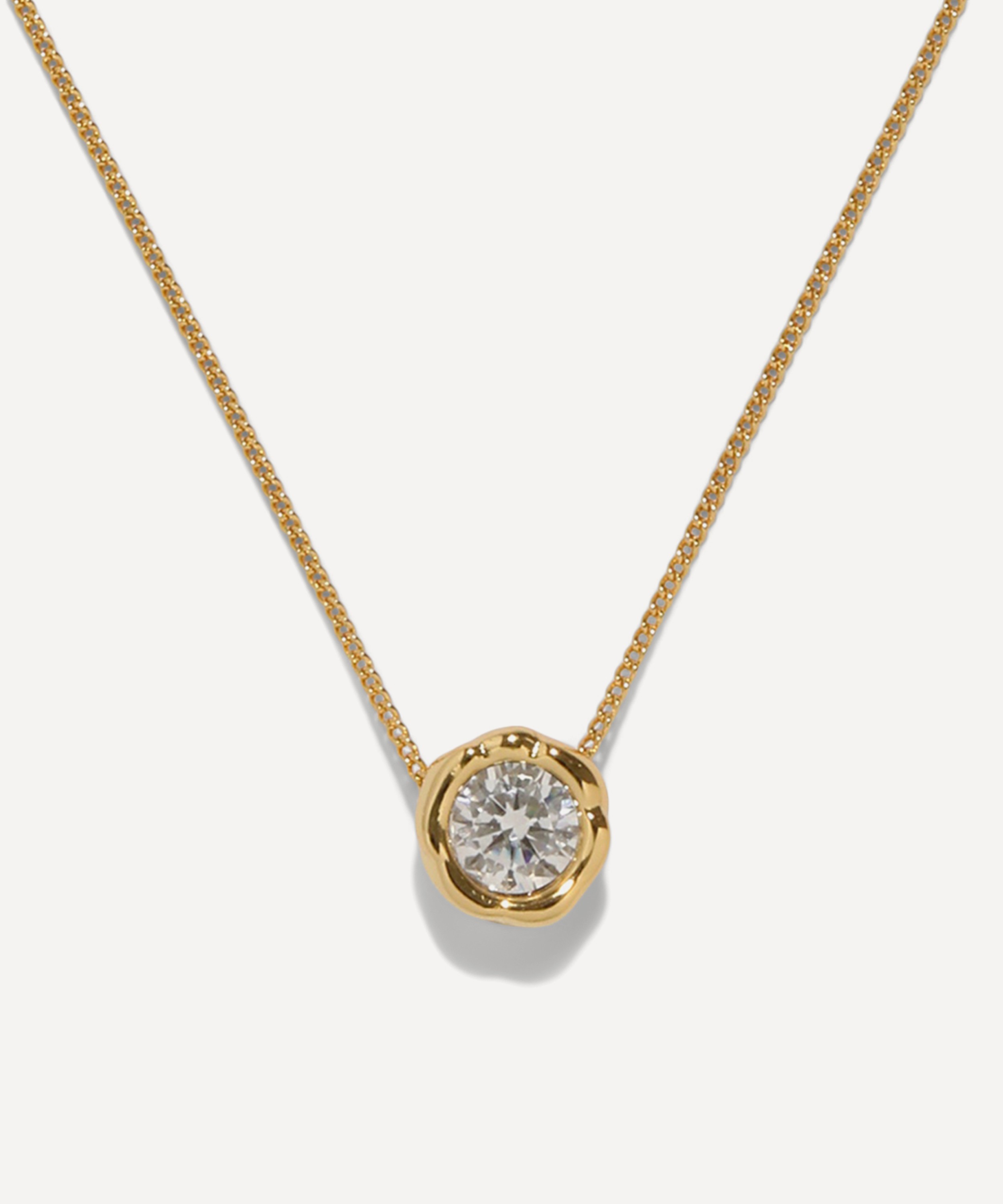 Alexis Bittar - 14ct Gold-Plated Asterales Molten Solitaire Necklace image number 1