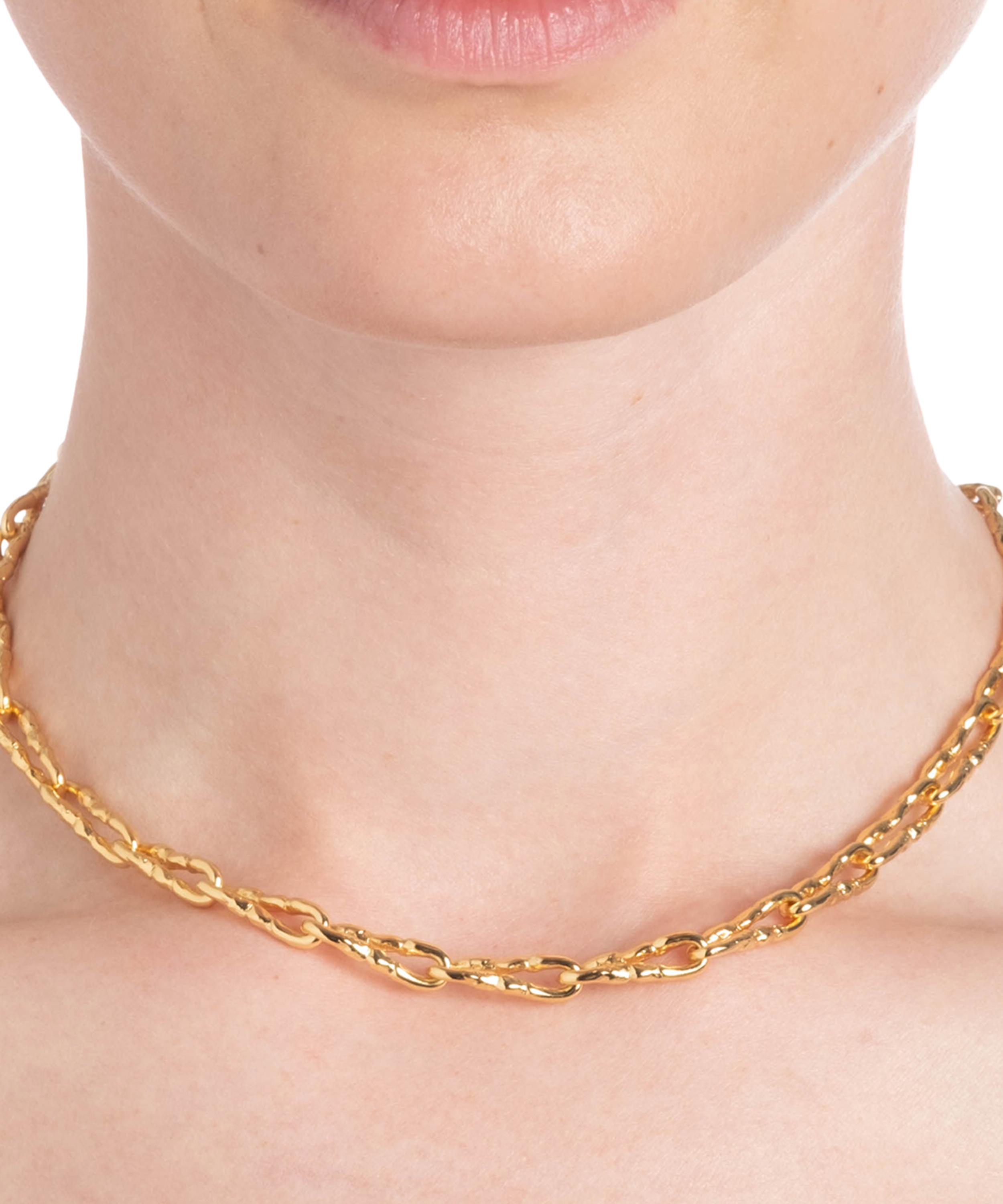 Alexis Bittar - 14ct Gold-Plated Brut Twisted Link Necklace image number 1