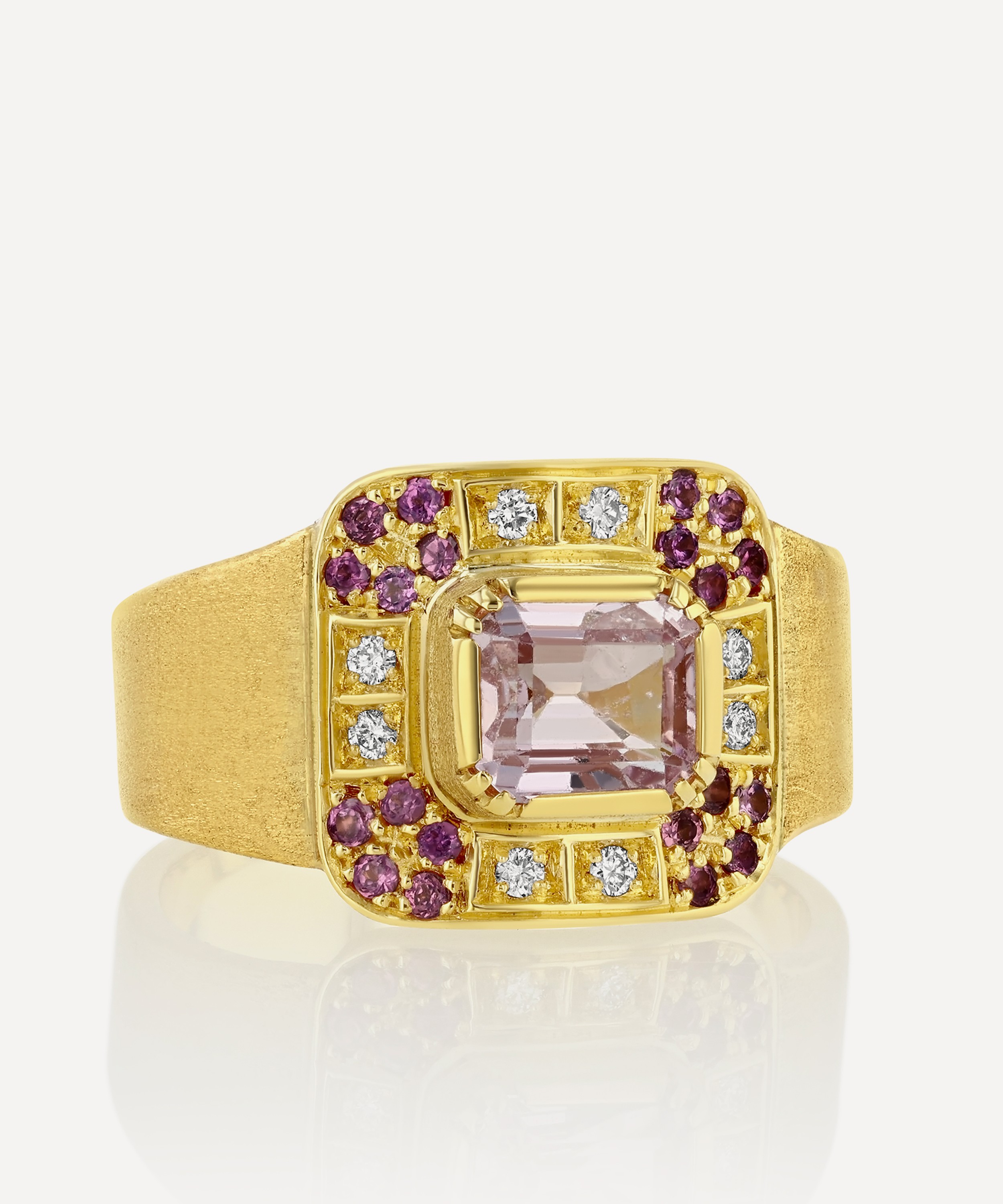 Brooke Gregson - 18ct Gold Mondrian Sapphire and Diamond Ring image number 0