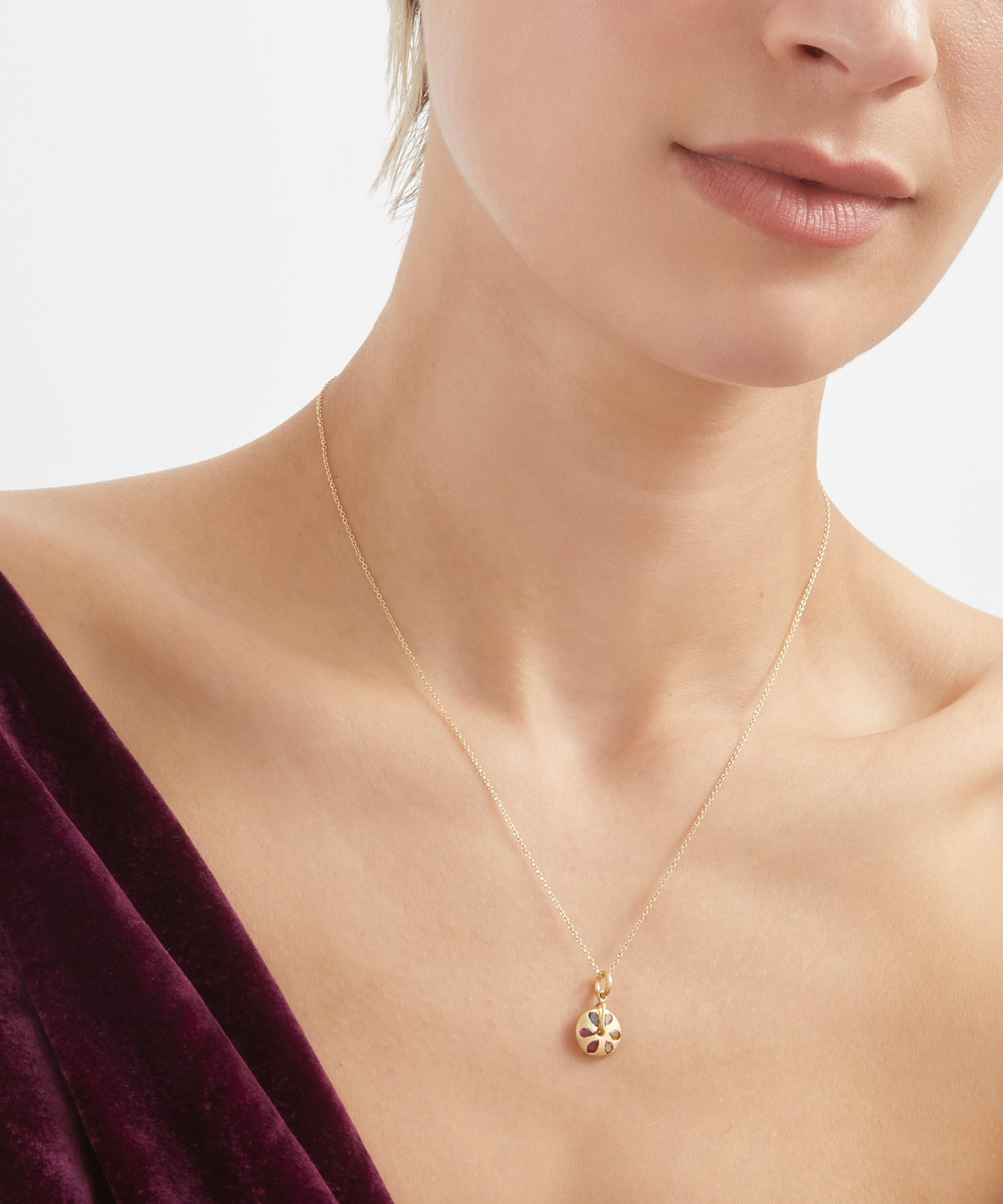 Polly Wales - 18ct Gold Rainbow Sand Dollar Spinner Charm