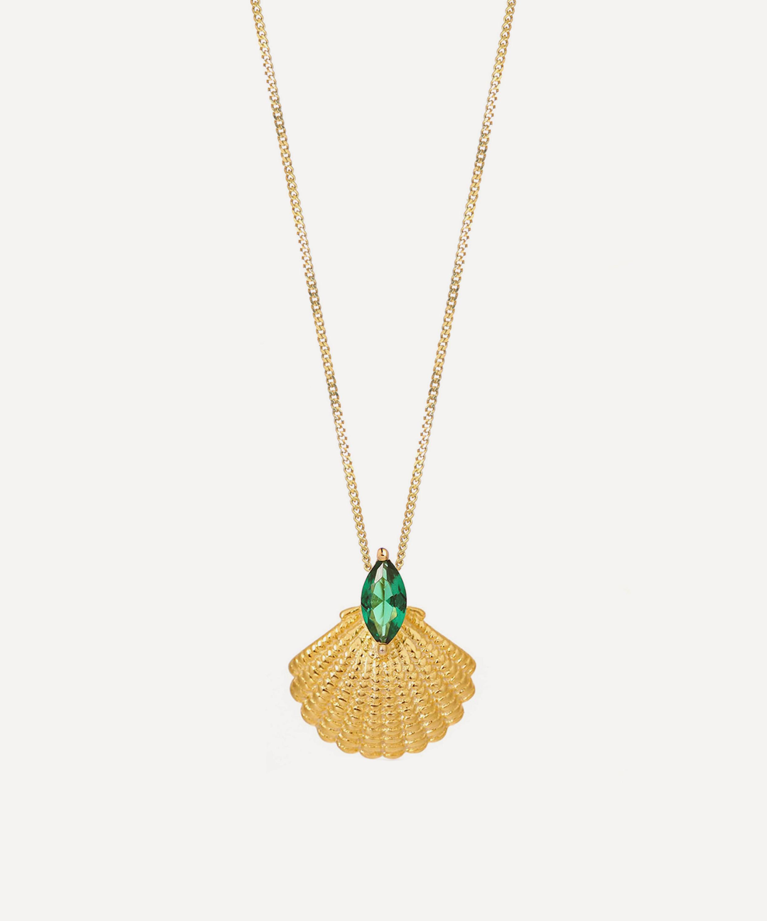 Laura Vann - 18ct Gold-Plated Pamela Shell Pendant Necklace image number 0