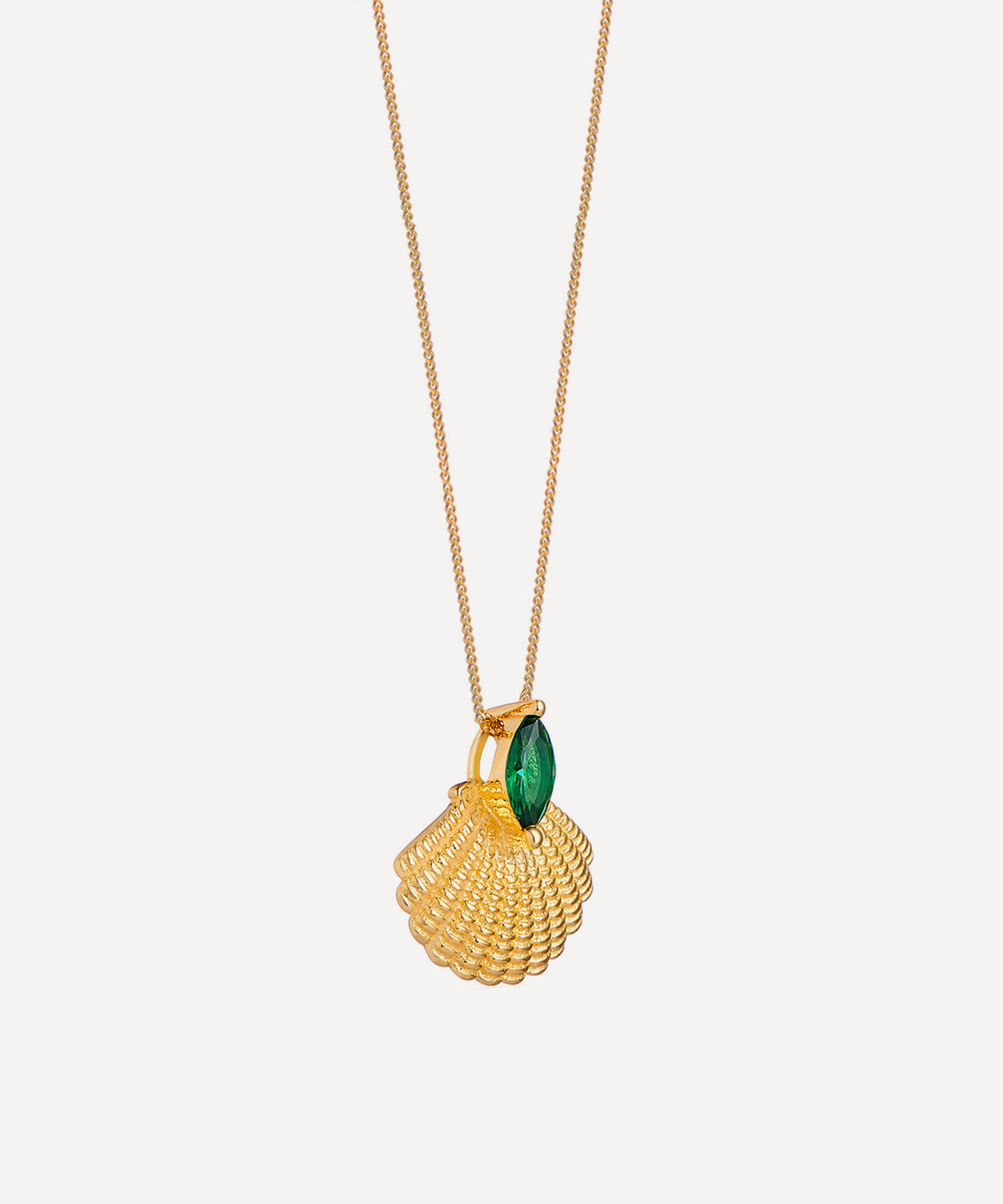Laura Vann - 18ct Gold-Plated Pamela Shell Pendant Necklace image number 1