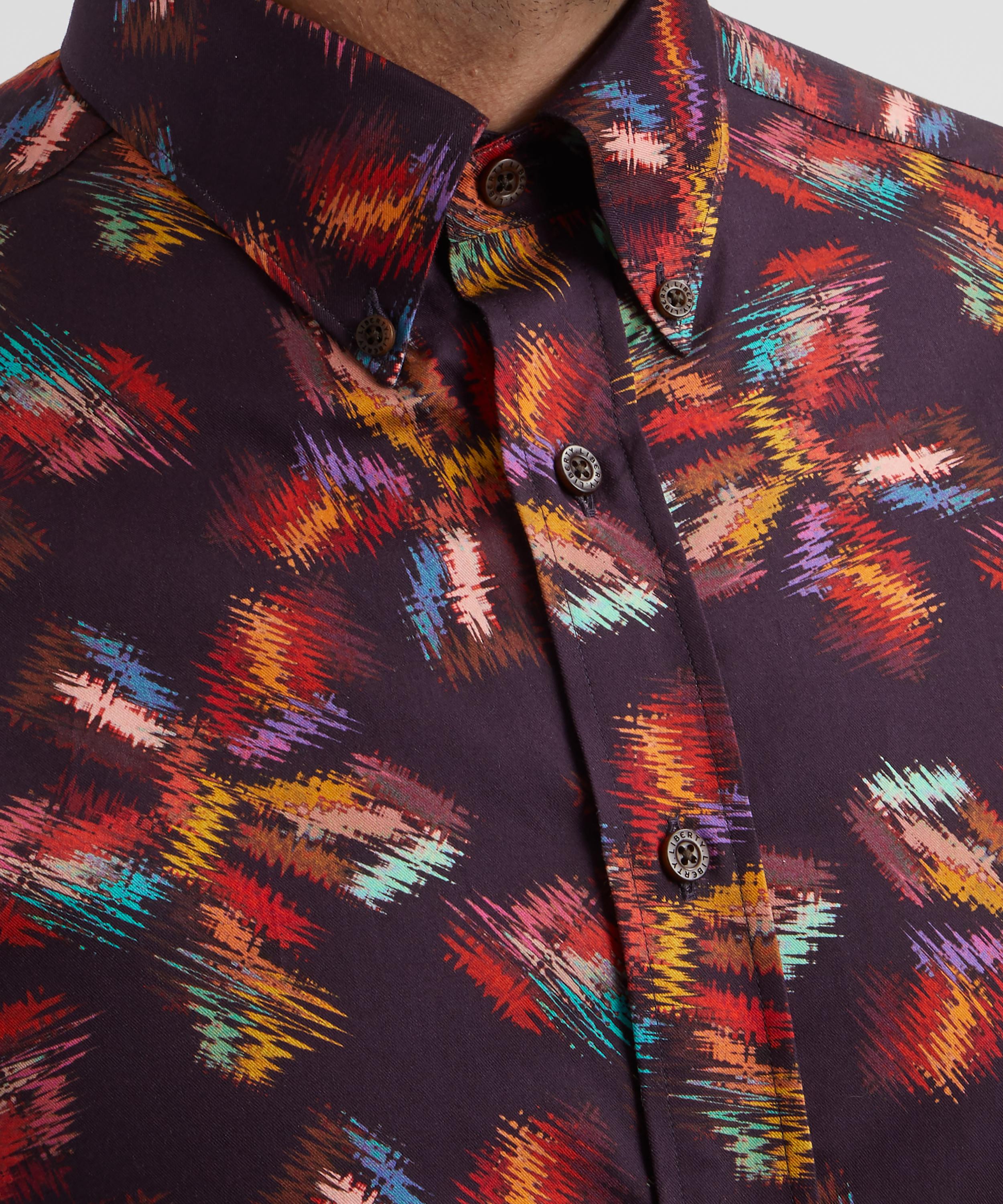 Liberty - Button-Down Regular Fit Shirt in Techno Beat image number 4