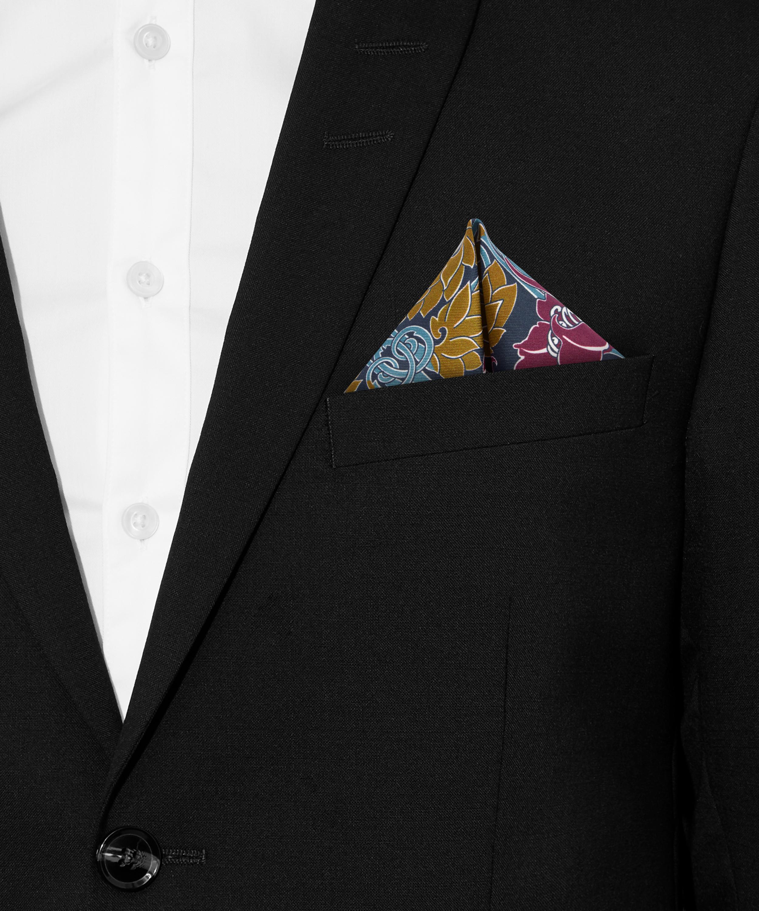 Liberty - Peweter Poppy Pocket Square image number 1