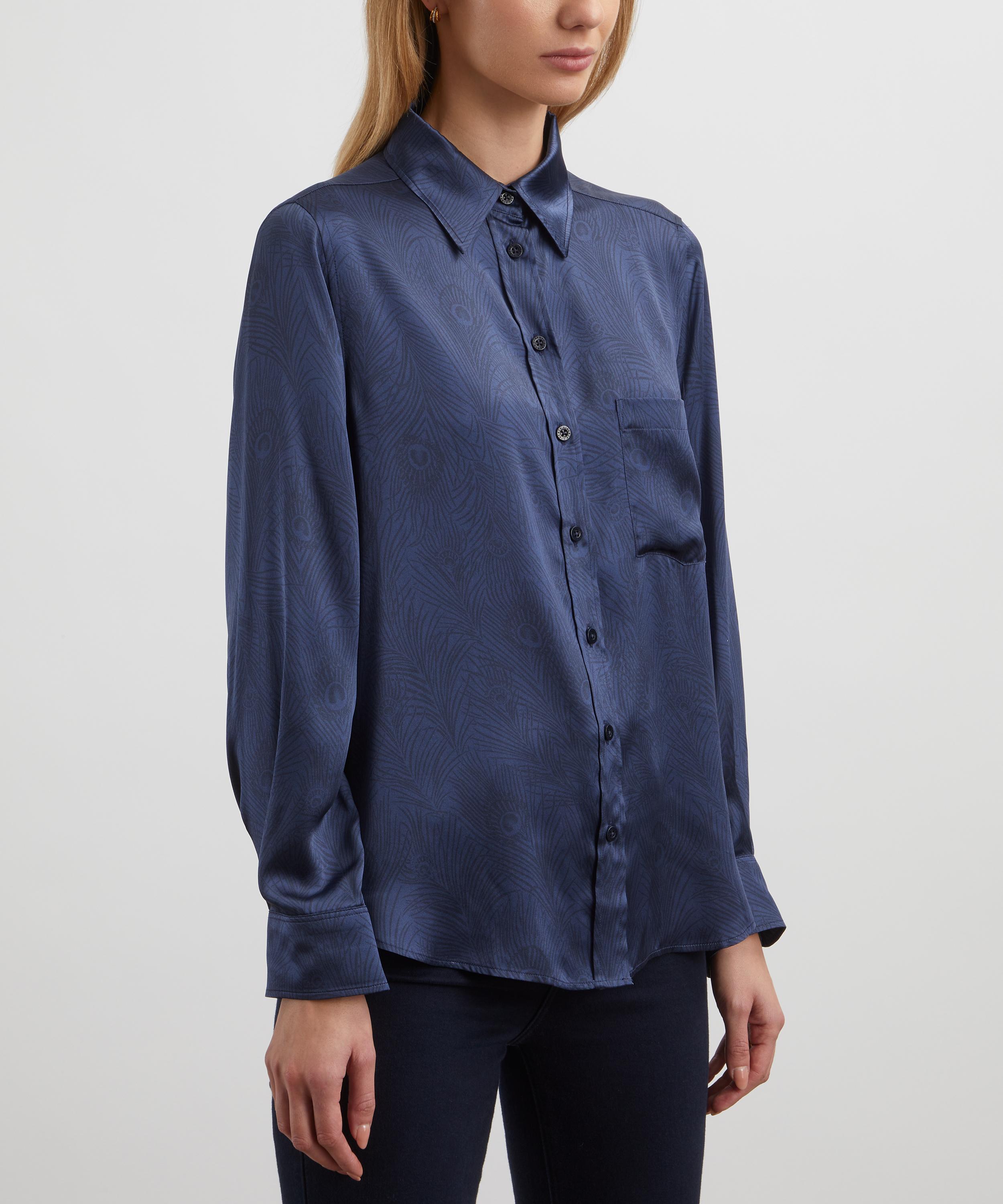 Liberty - Hera Silhouette Silk Satin Relaxed Shirt  image number 2