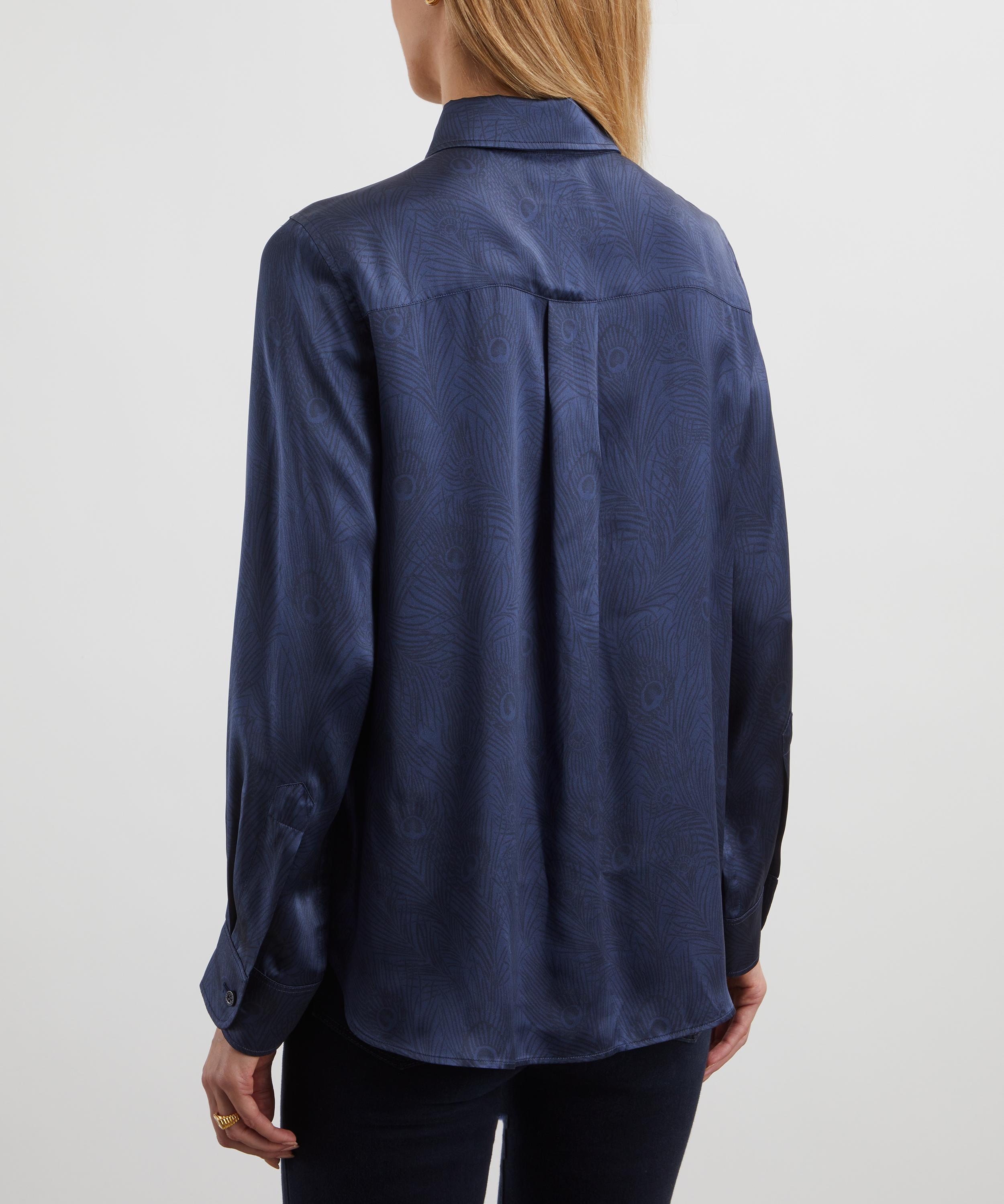 Liberty - Hera Silhouette Silk Satin Relaxed Shirt  image number 3