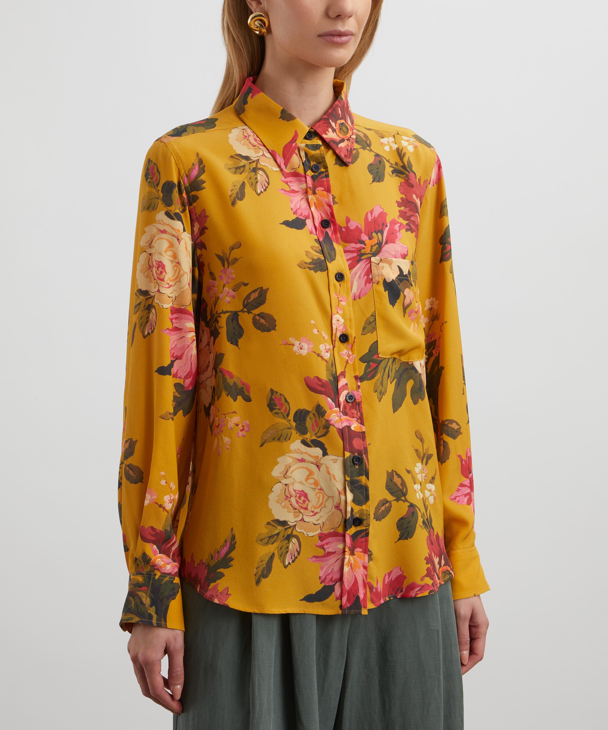 Liberty - Stately Kristina Silk Crepe de Chine Relaxed Shirt  image number 2