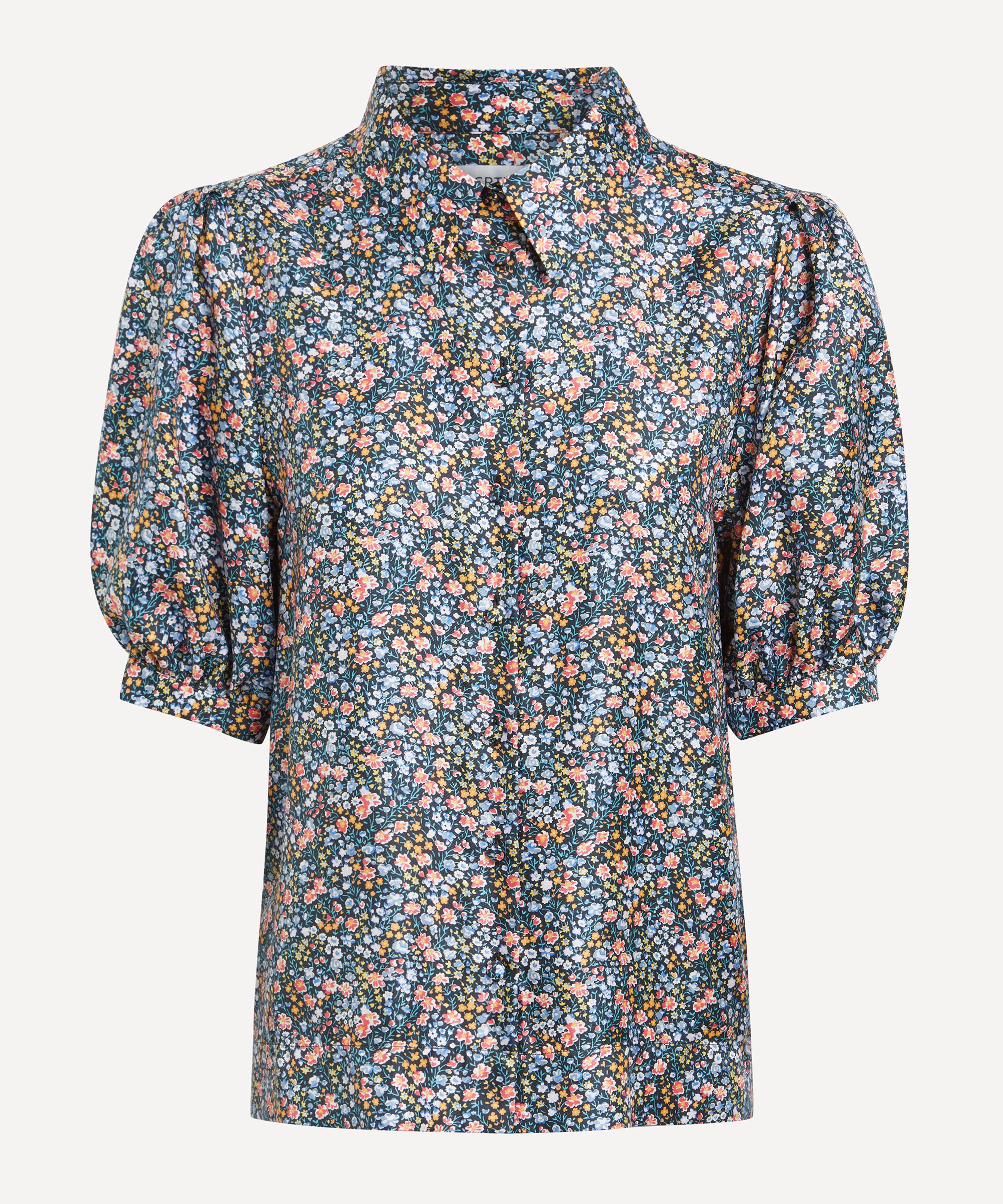 Liberty - Phoebe and Jo Silk Twill Puff Sleeve Shirt  image number 0