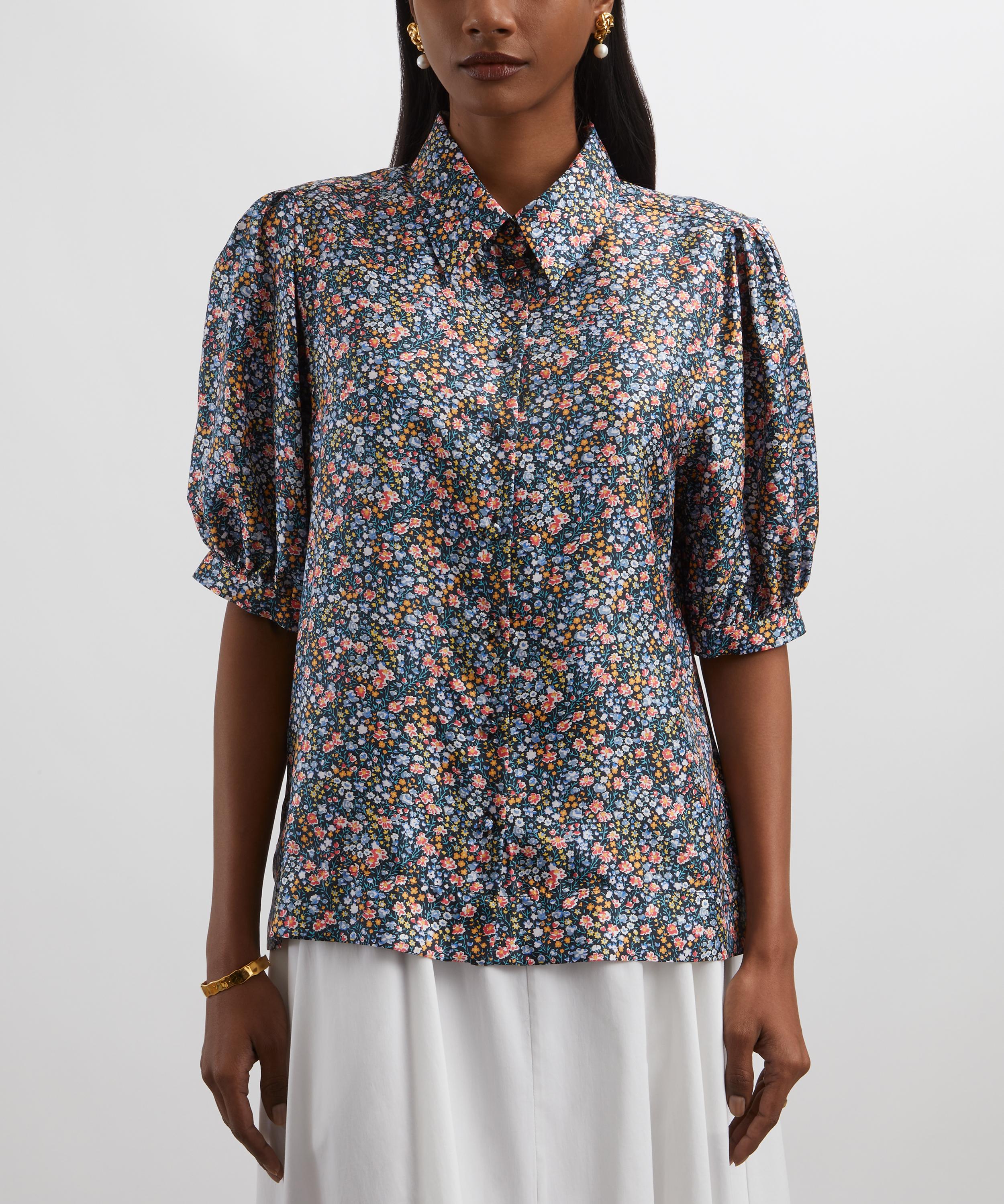 Liberty - Phoebe and Jo Silk Twill Puff Sleeve Shirt  image number 2