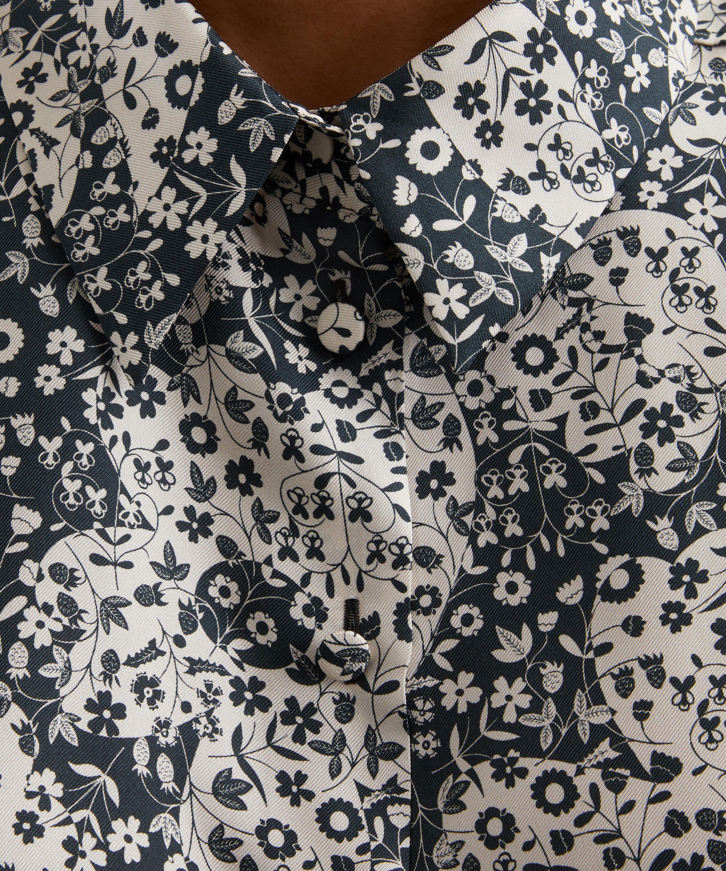 Liberty - Mirabelle Mono Silk Twill Puff Sleeve Shirt  image number 4