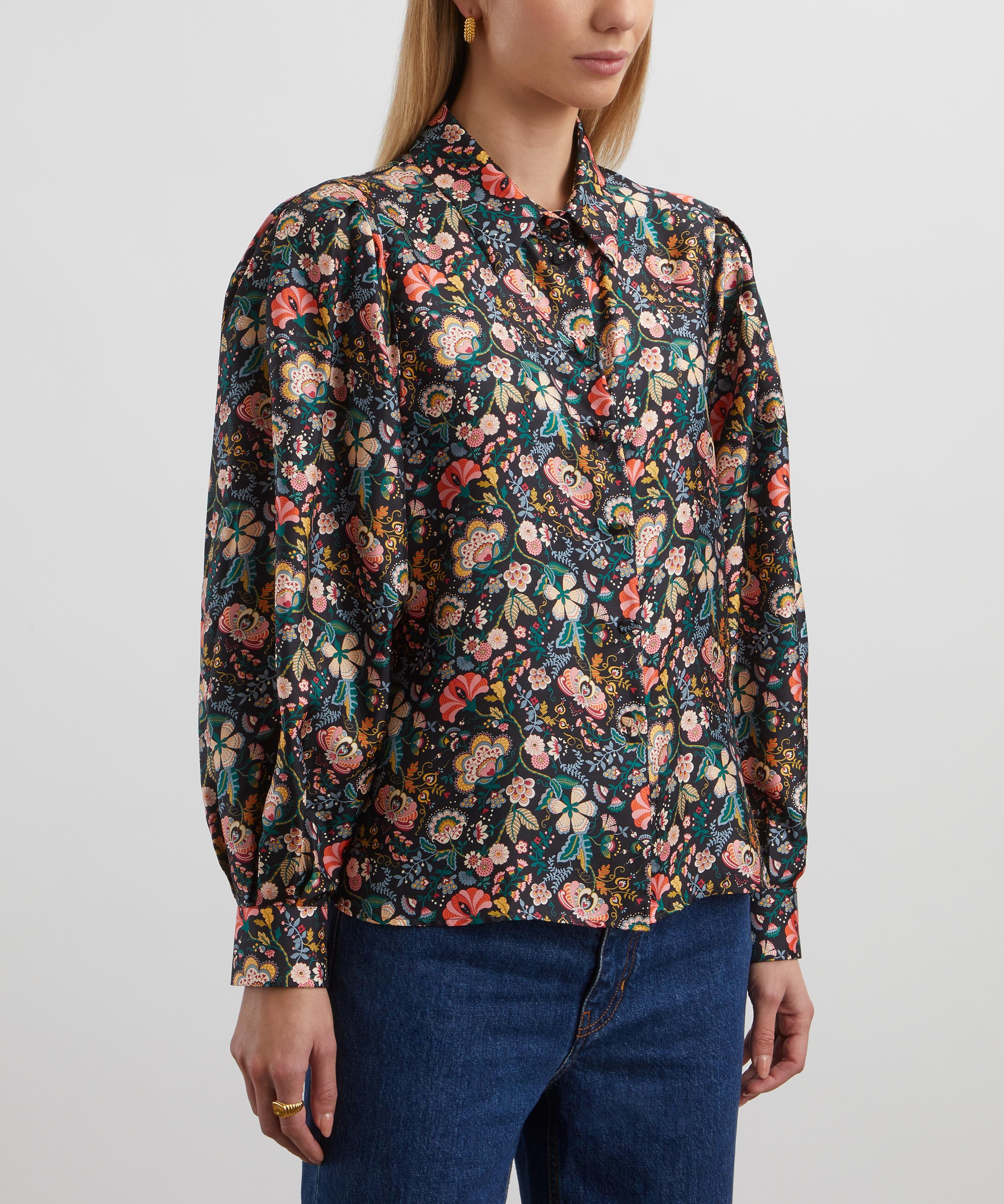 Liberty - Mabelle Hall Silk Twill Puff Sleeve Shirt  image number 2