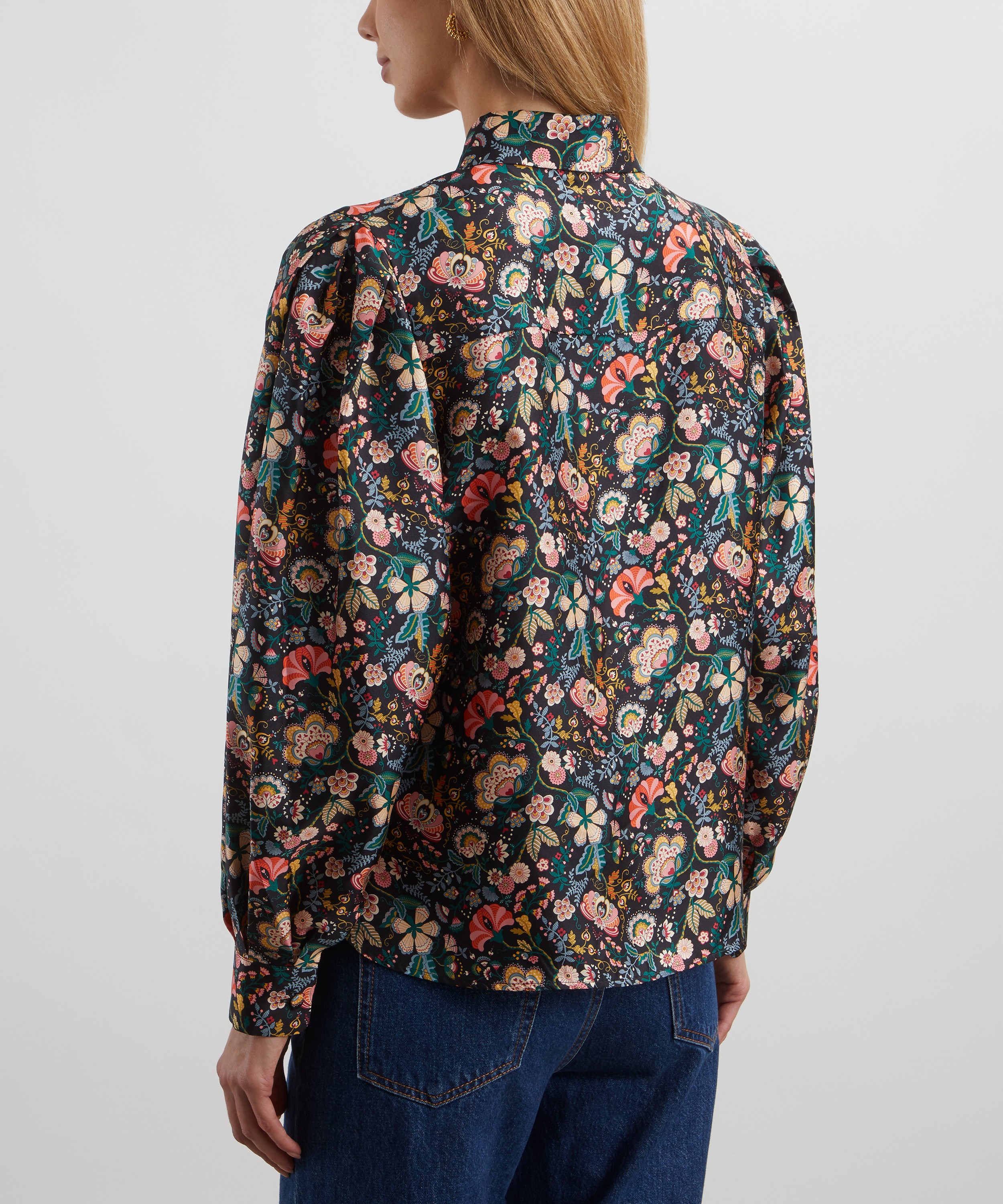 Liberty - Mabelle Hall Silk Twill Puff Sleeve Shirt  image number 3