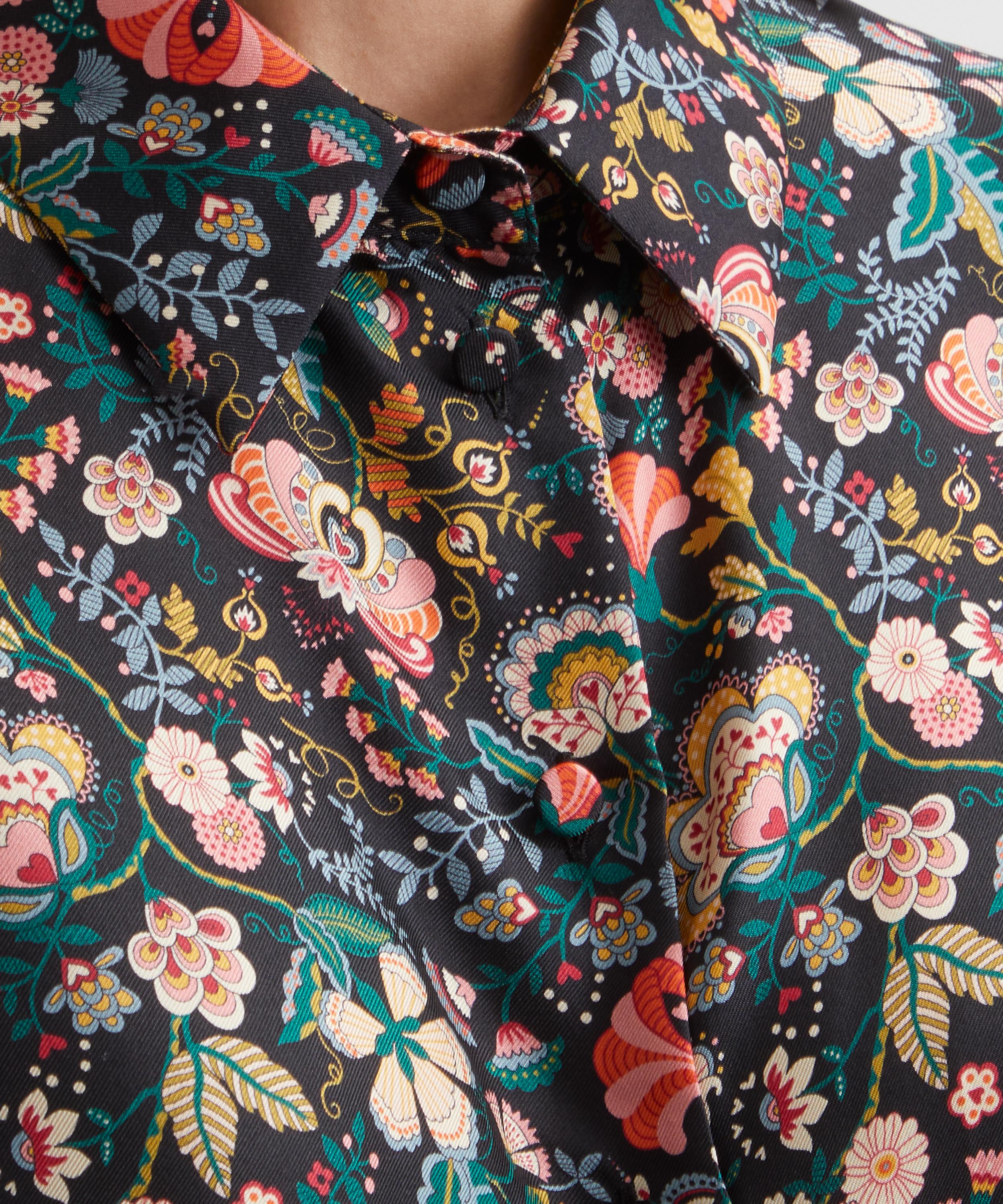 Liberty Mabelle Hall Silk Twill Puff Sleeve Shirt | Liberty