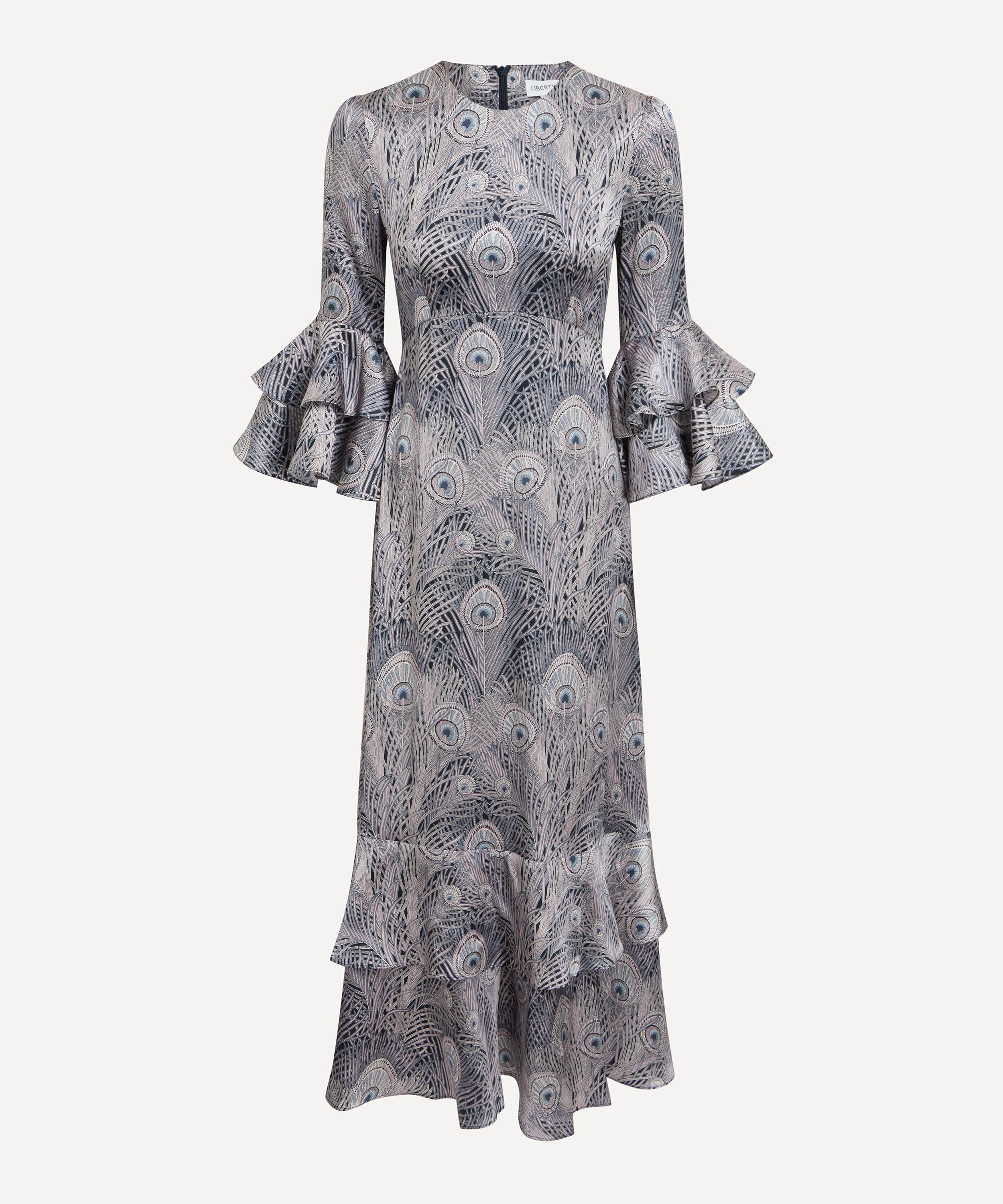 Liberty - Royal Hera Silk Satin Gala Maxi Dress image number 0