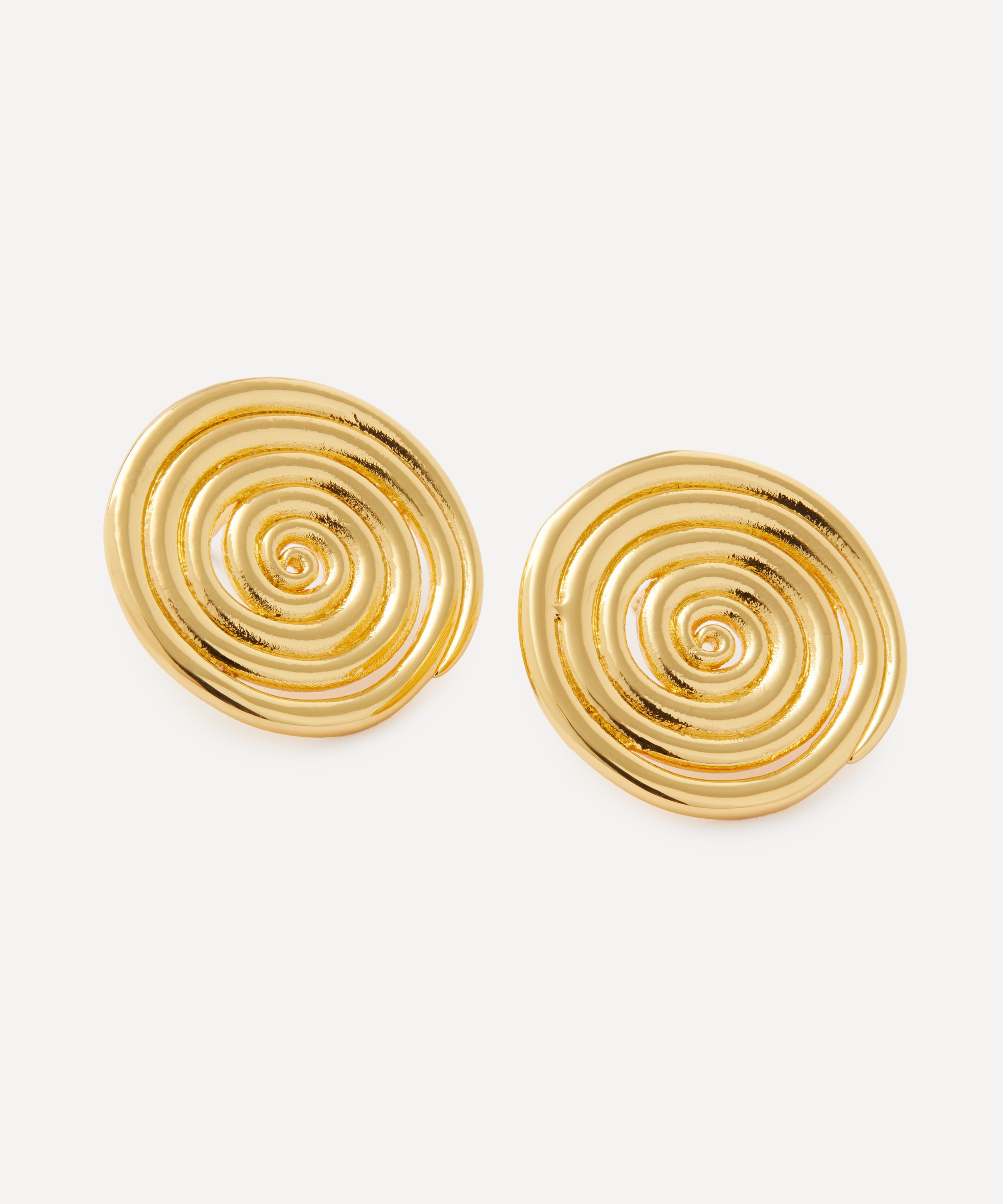 ANNI LU - 18ct Gold-Plated Spiral Stud Earrings image number 1