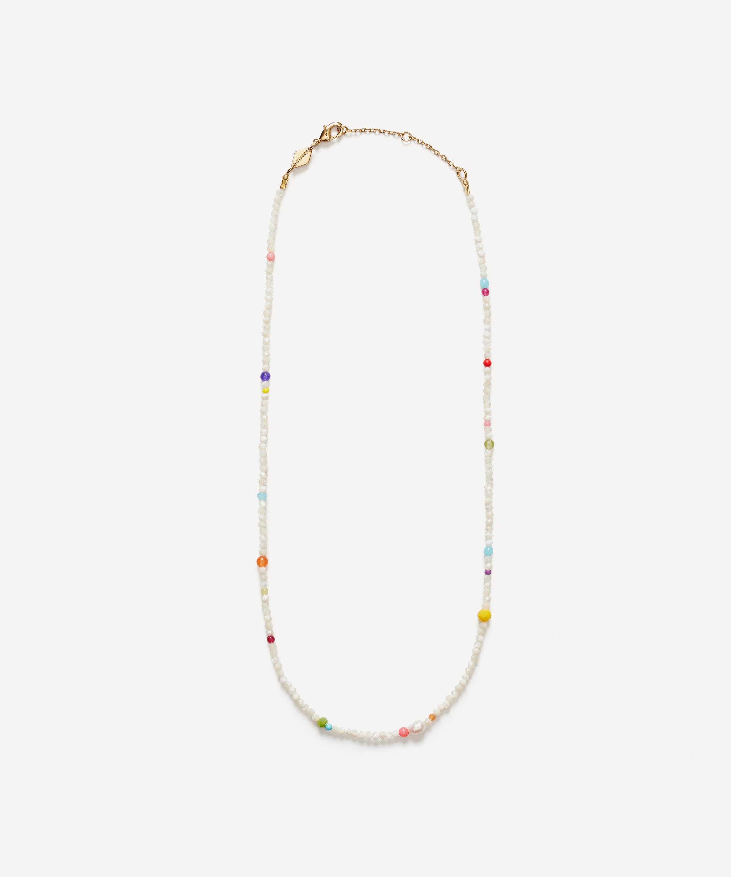 ANNI LU - 18ct Gold-Plated Confetti Gem Bead Necklace image number 0