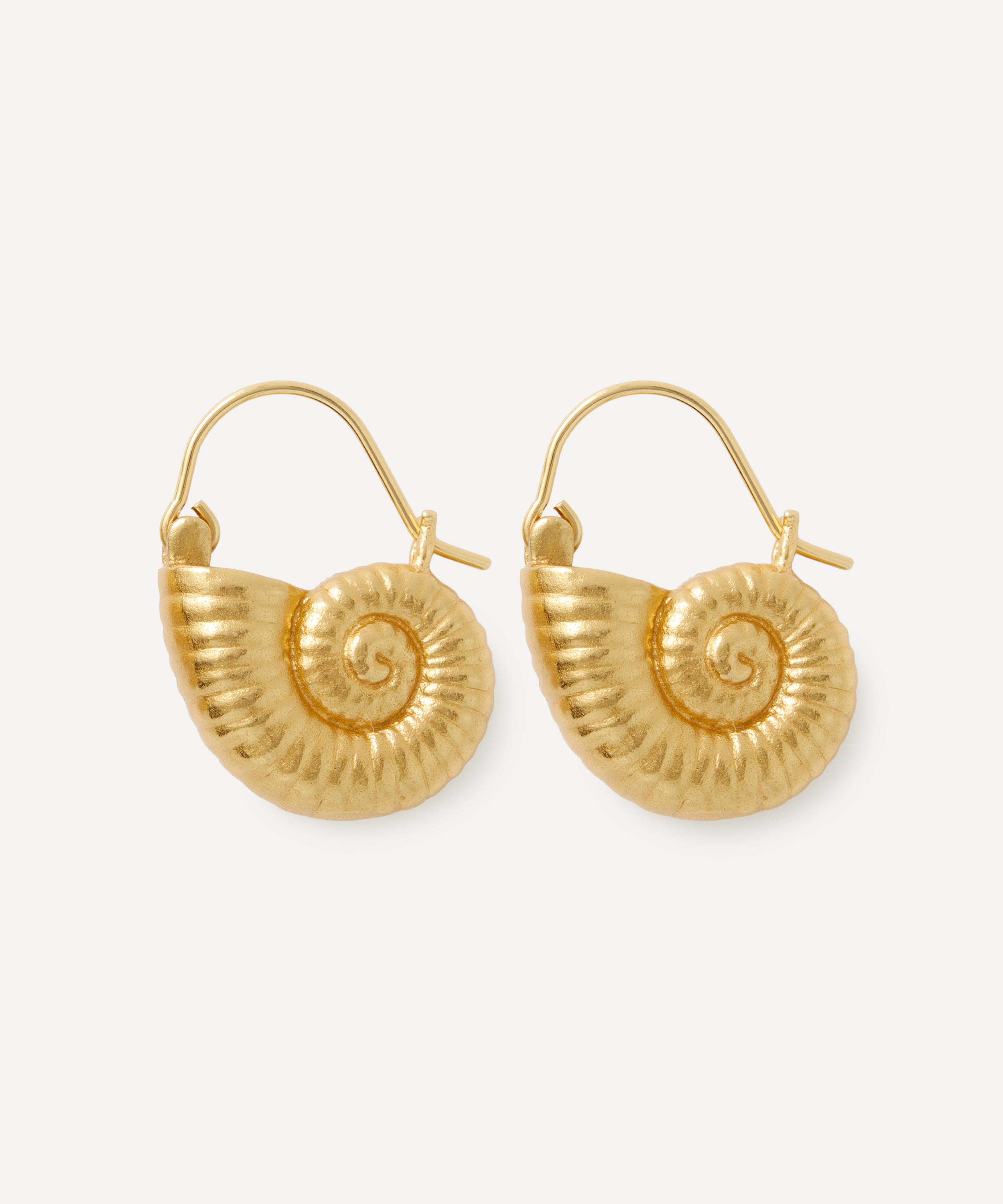 ANNI LU - 18ct Gold-Plated High Tide Hoop Earrings image number 0