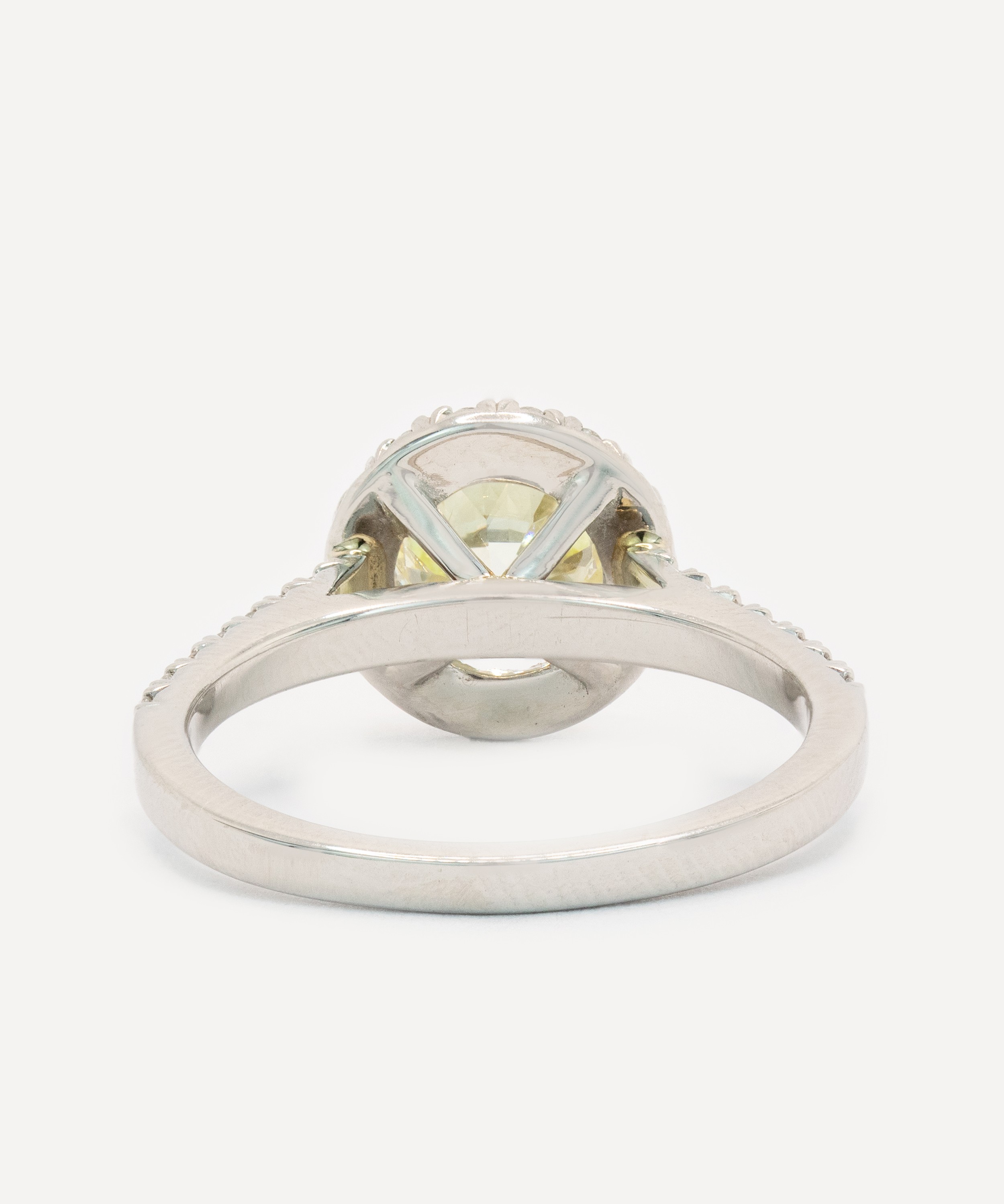 Kojis - Platinum Yellow Diamond Cluster Ring image number 2