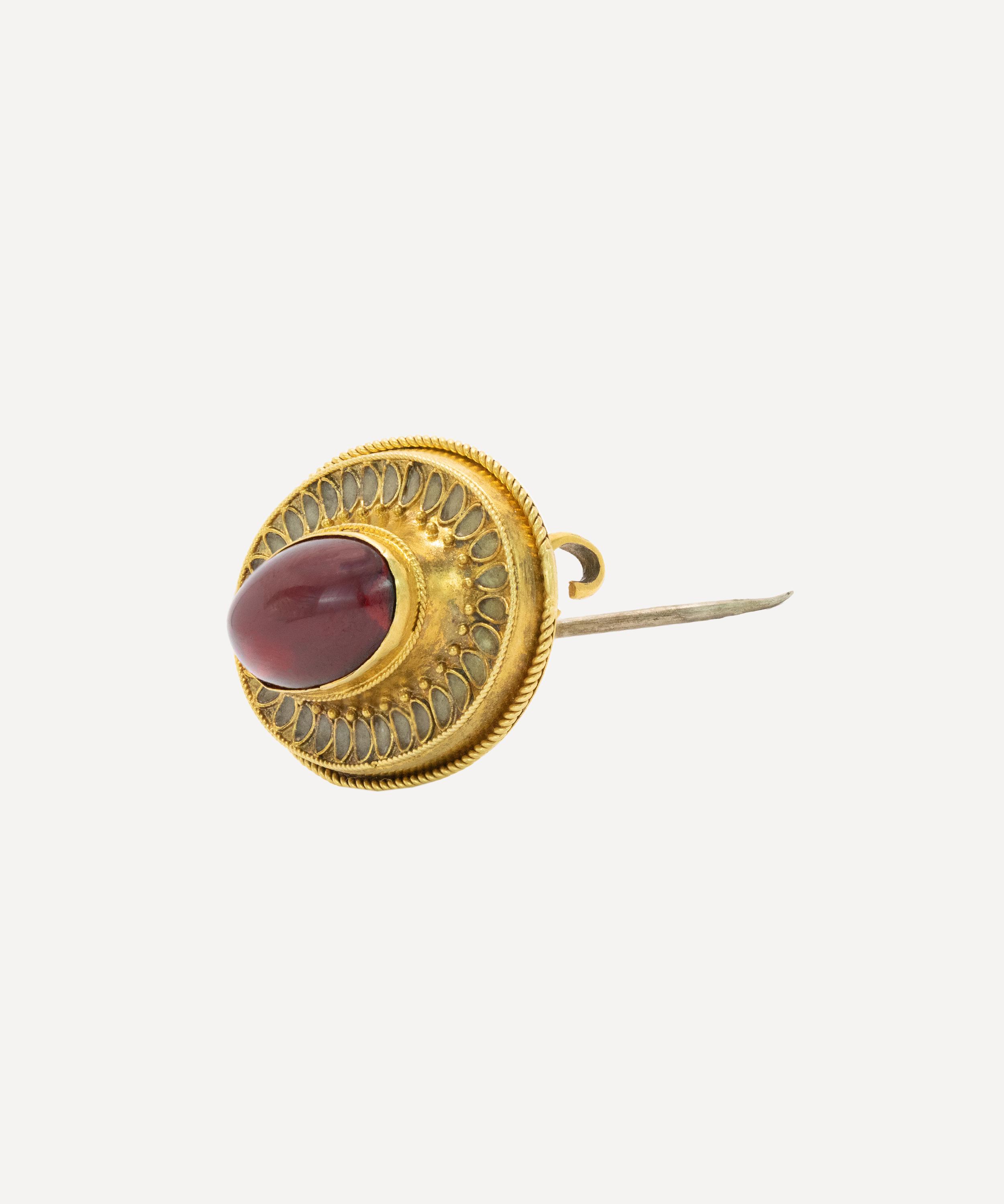 Kojis - 14ct Gold Antique Garnet Brooch image number 1