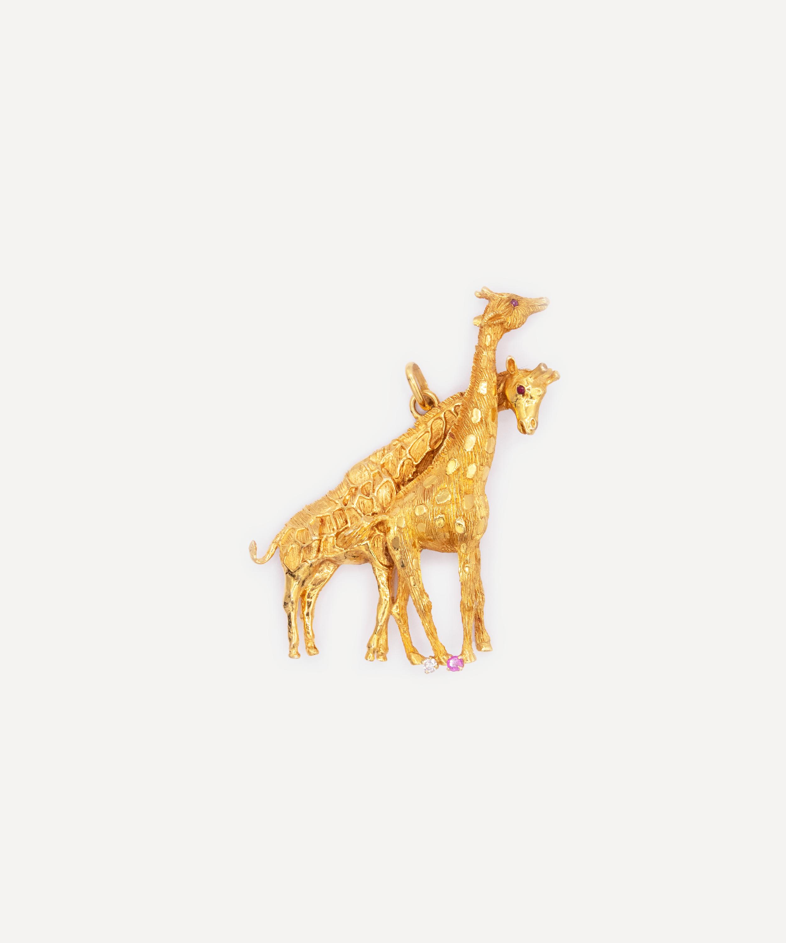 Kojis - 14ct Gold Vintage Giraffe Pendant image number 0