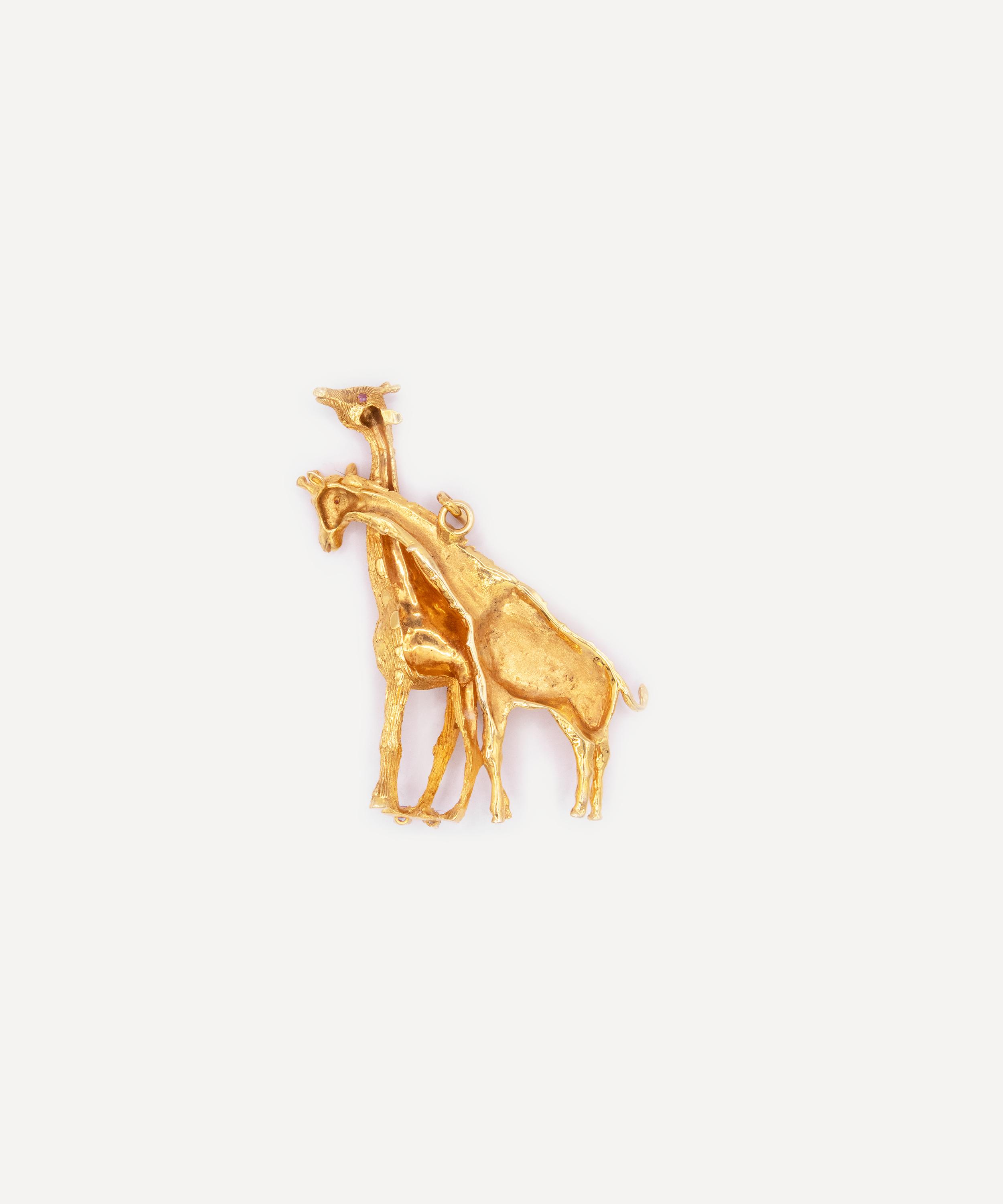 Kojis - 14ct Gold Vintage Giraffe Pendant image number 2