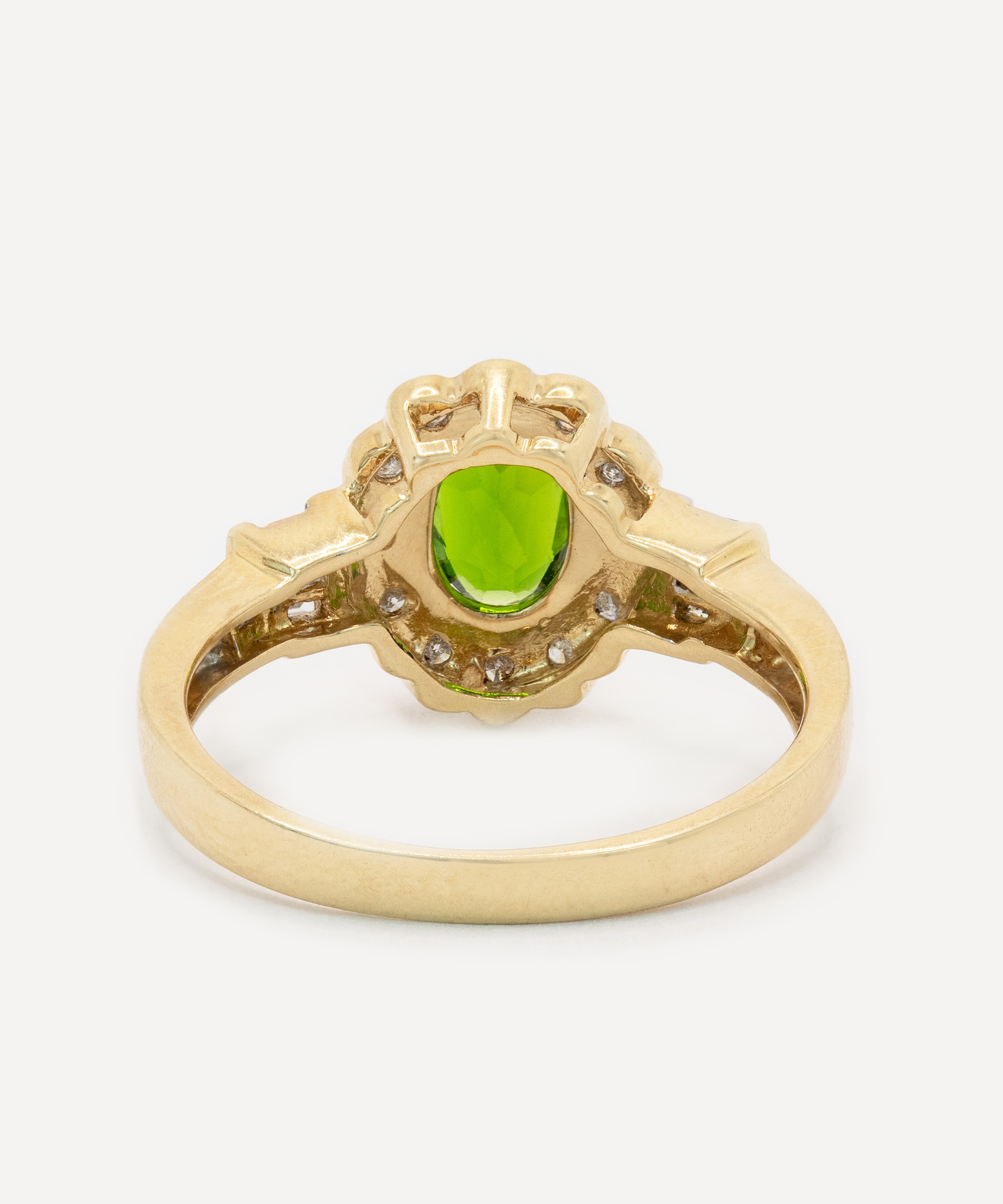 Kojis - 14ct Gold Chrome Diopside and Diamond Cluster Ring image number 2