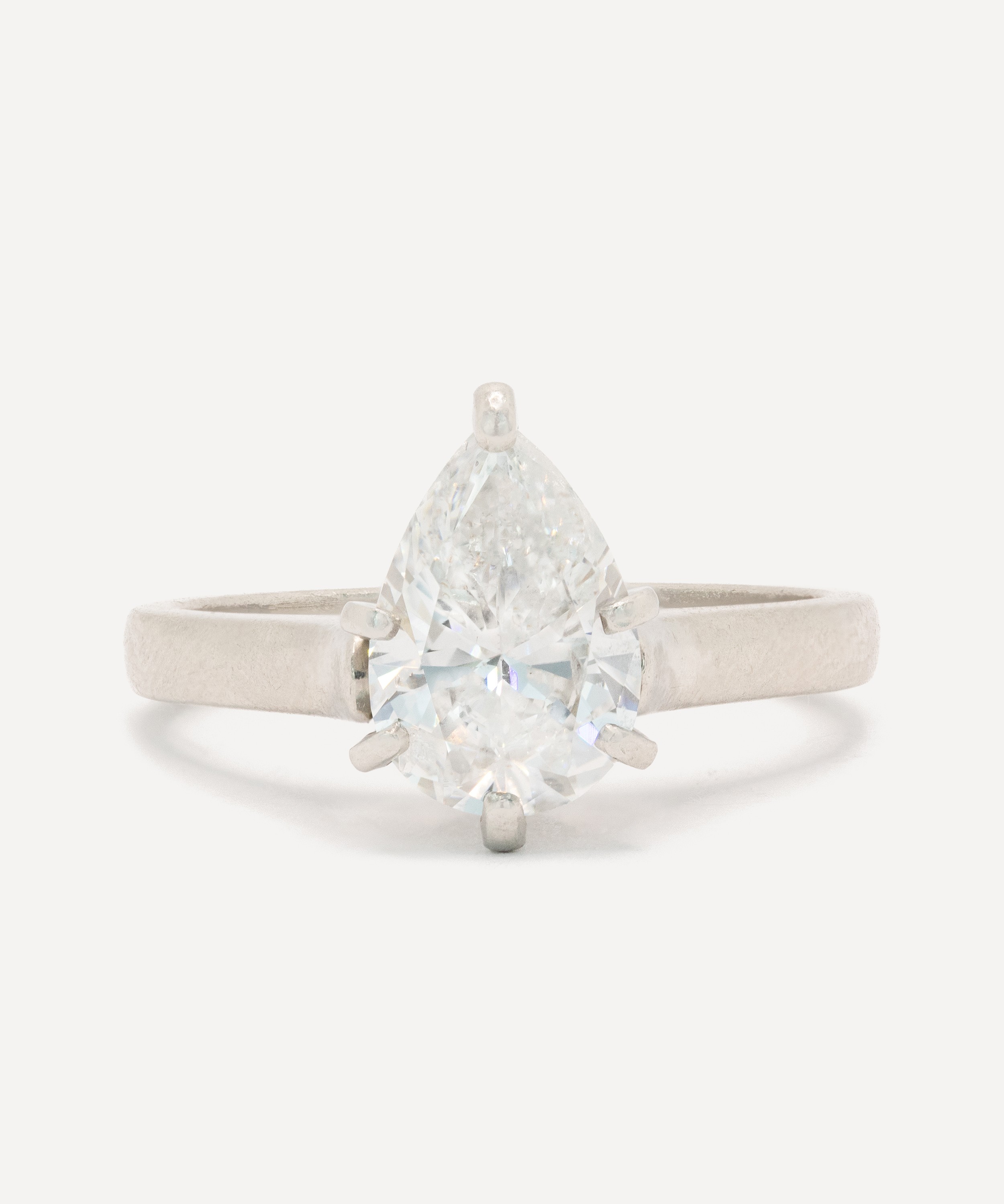 Kojis - Platinum Vintage Pear Cut Diamond Ring image number 0