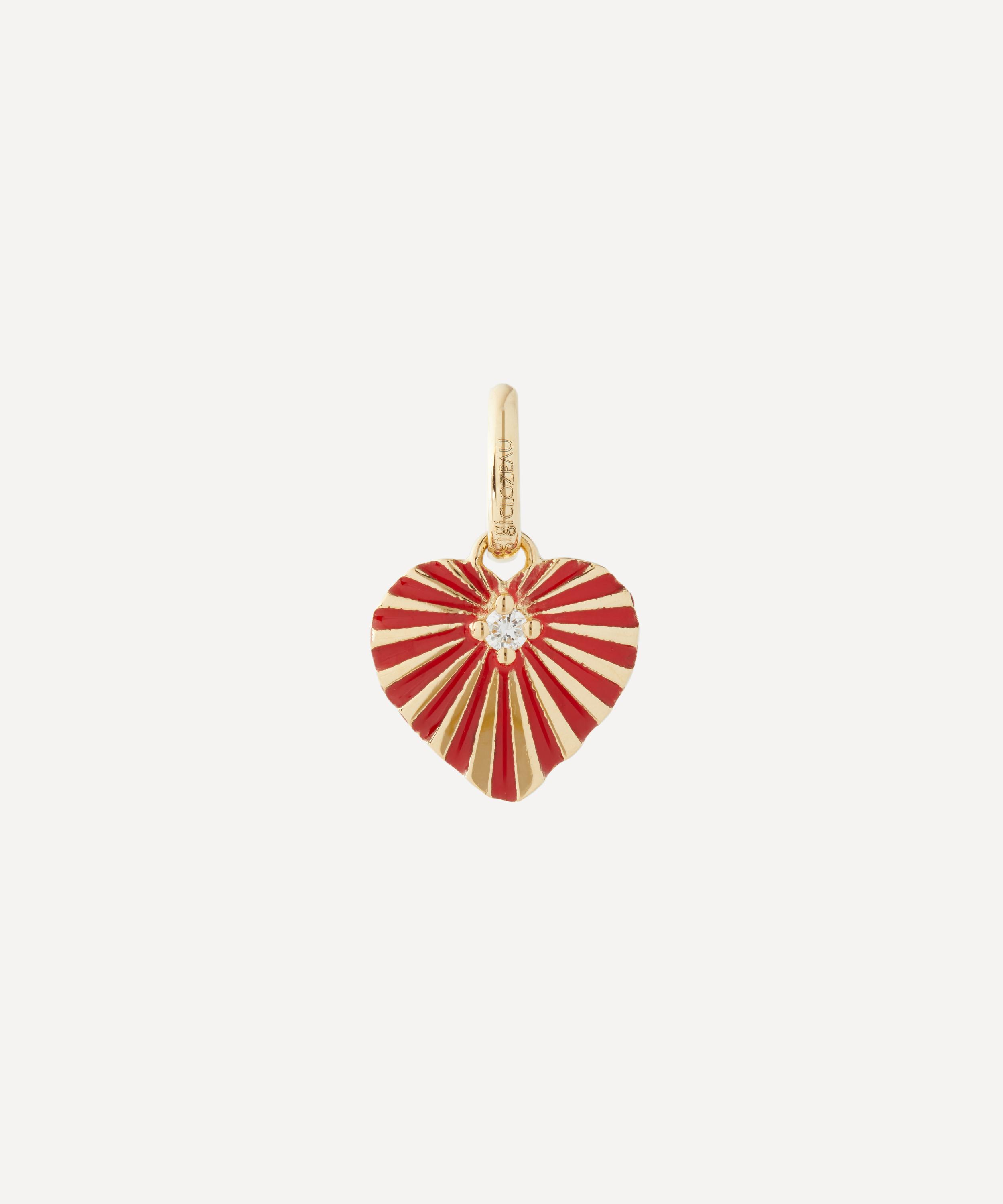 Gigi Clozeau - 18ct Gold Limited Edition Heart Lumière Diamond Pendant image number 0