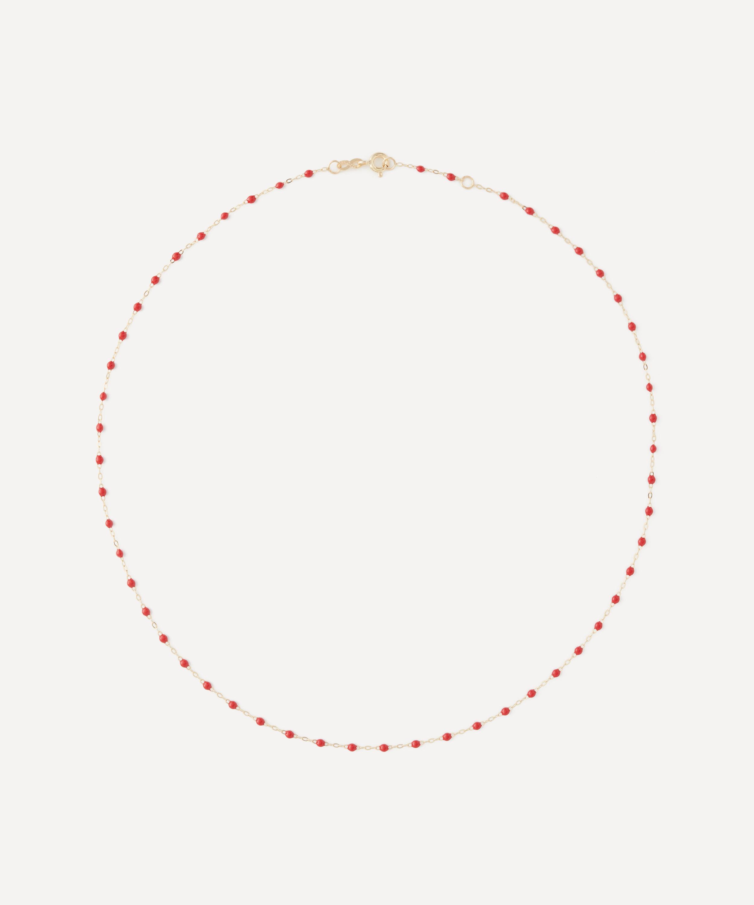 Gigi Clozeau - 18ct Gold Classic Gigi Poppy Resin Bead Necklace image number 0