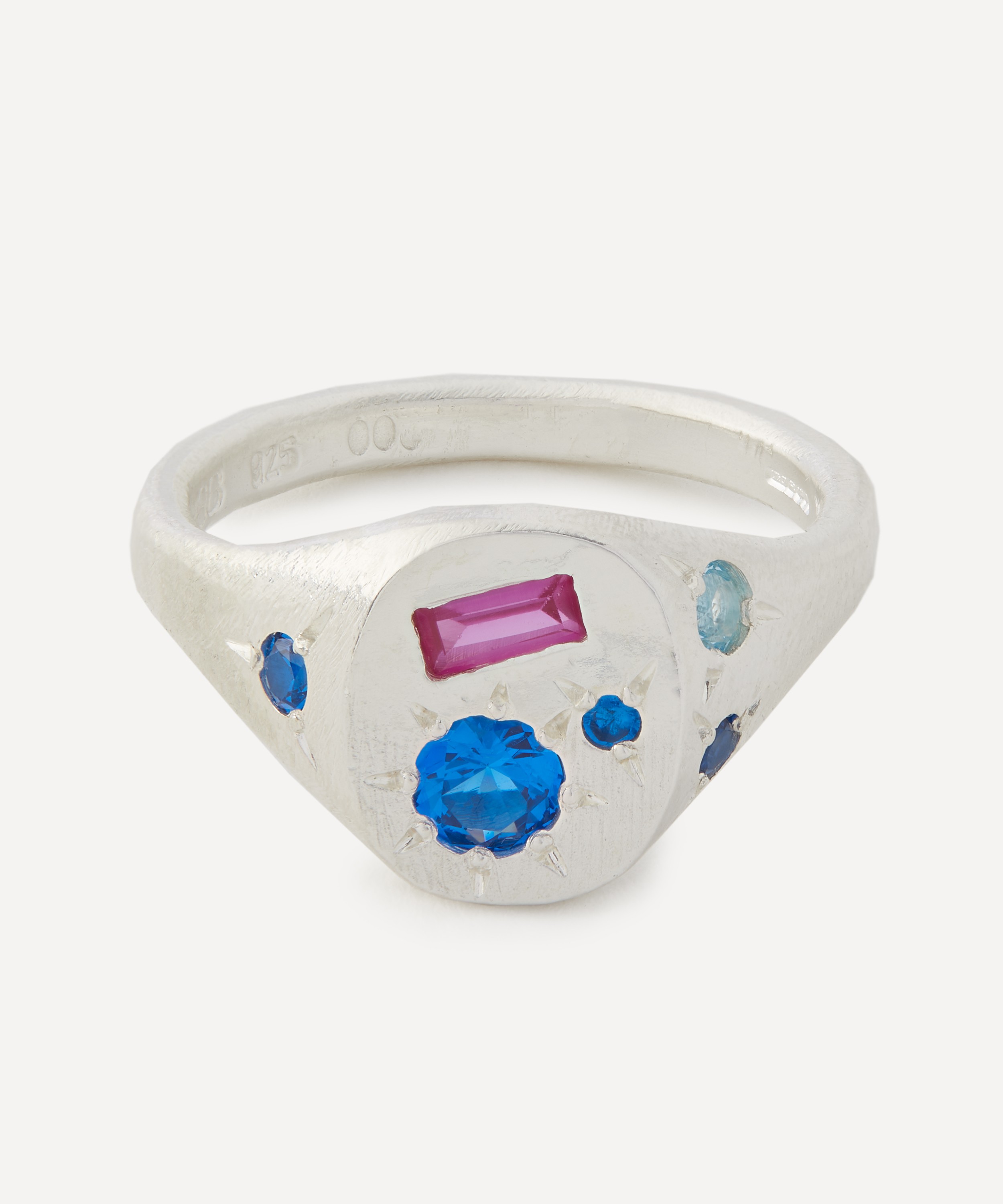 Seb Brown - Sterling Silver Spazio Signet Ring image number 0