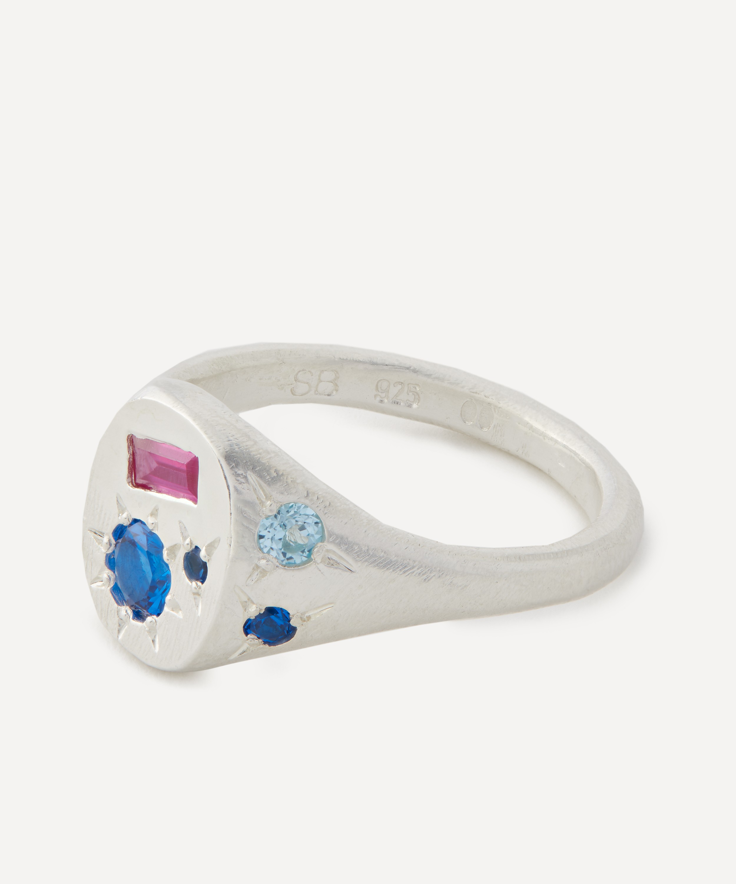 Seb Brown - Sterling Silver Spazio Signet Ring image number 