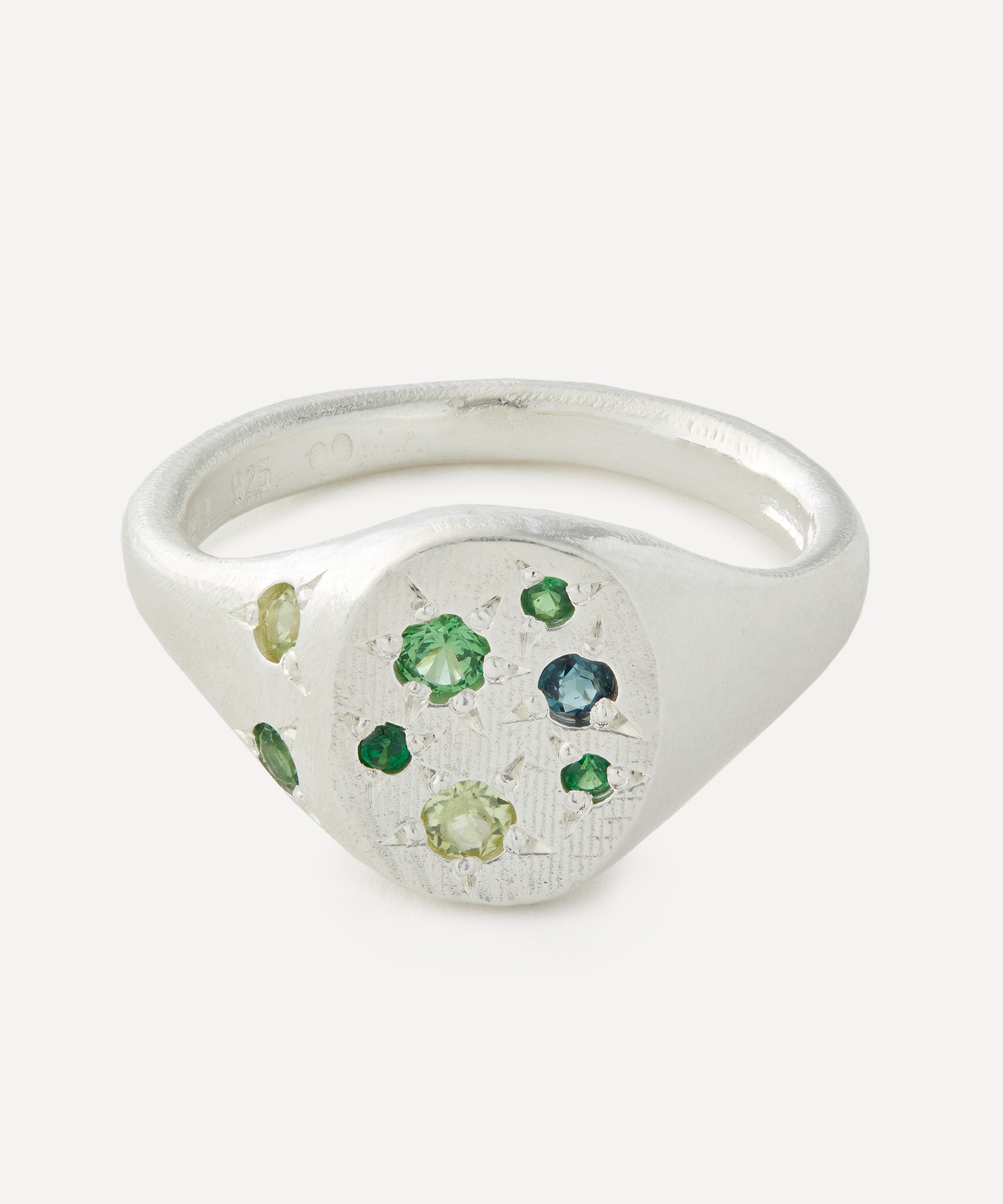 Seb Brown - Sterling Silver Grapes Signet Ring image number 0