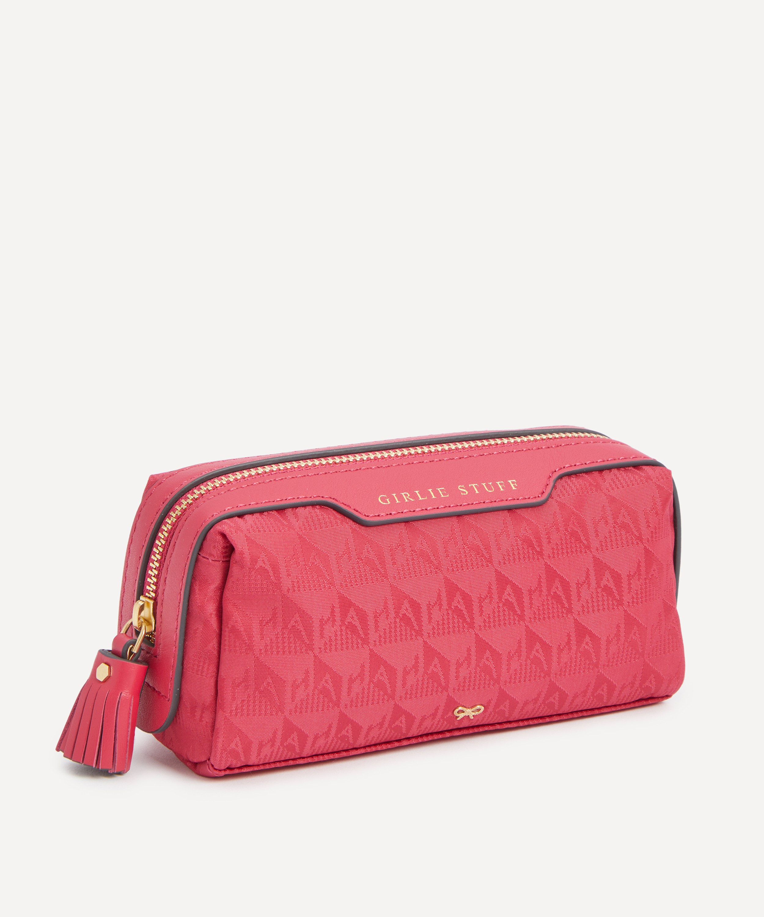 Anya Hindmarch - Logo Magenta Girlie Stuff Pouch image number 1