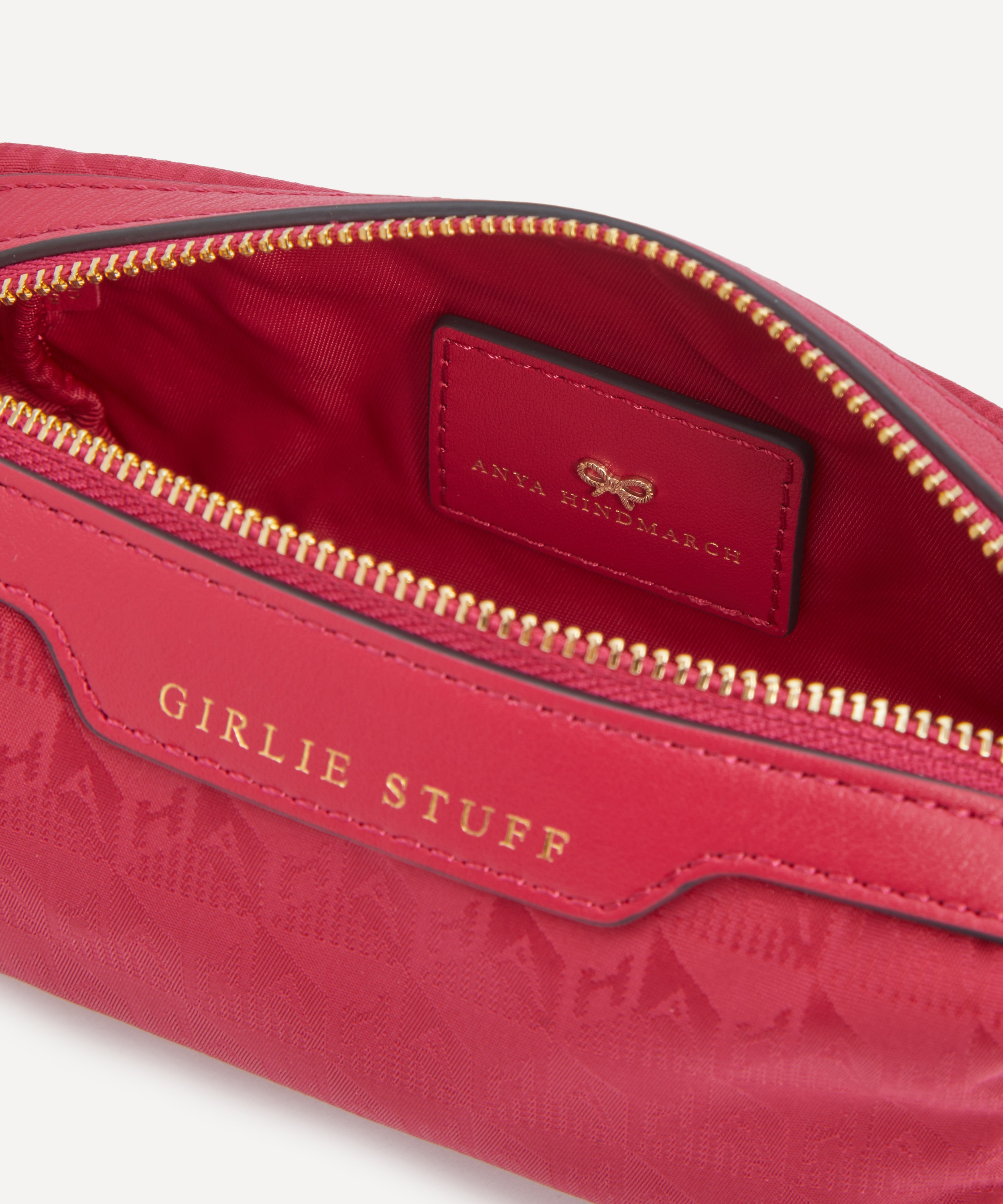 Anya Hindmarch - Logo Magenta Girlie Stuff Pouch image number 4