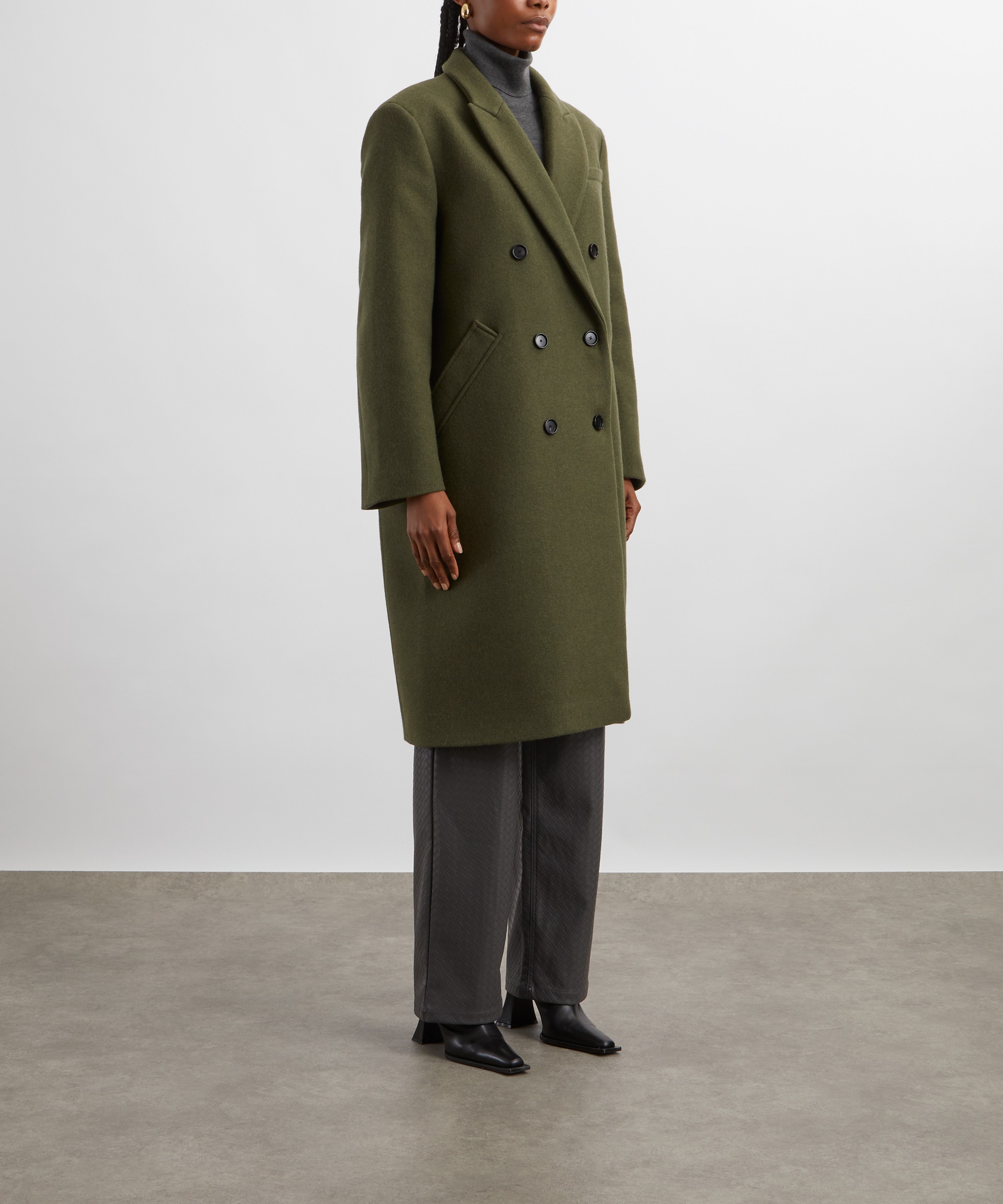 KASSL Editions - Double-Breasted Long Wool Coat image number 2