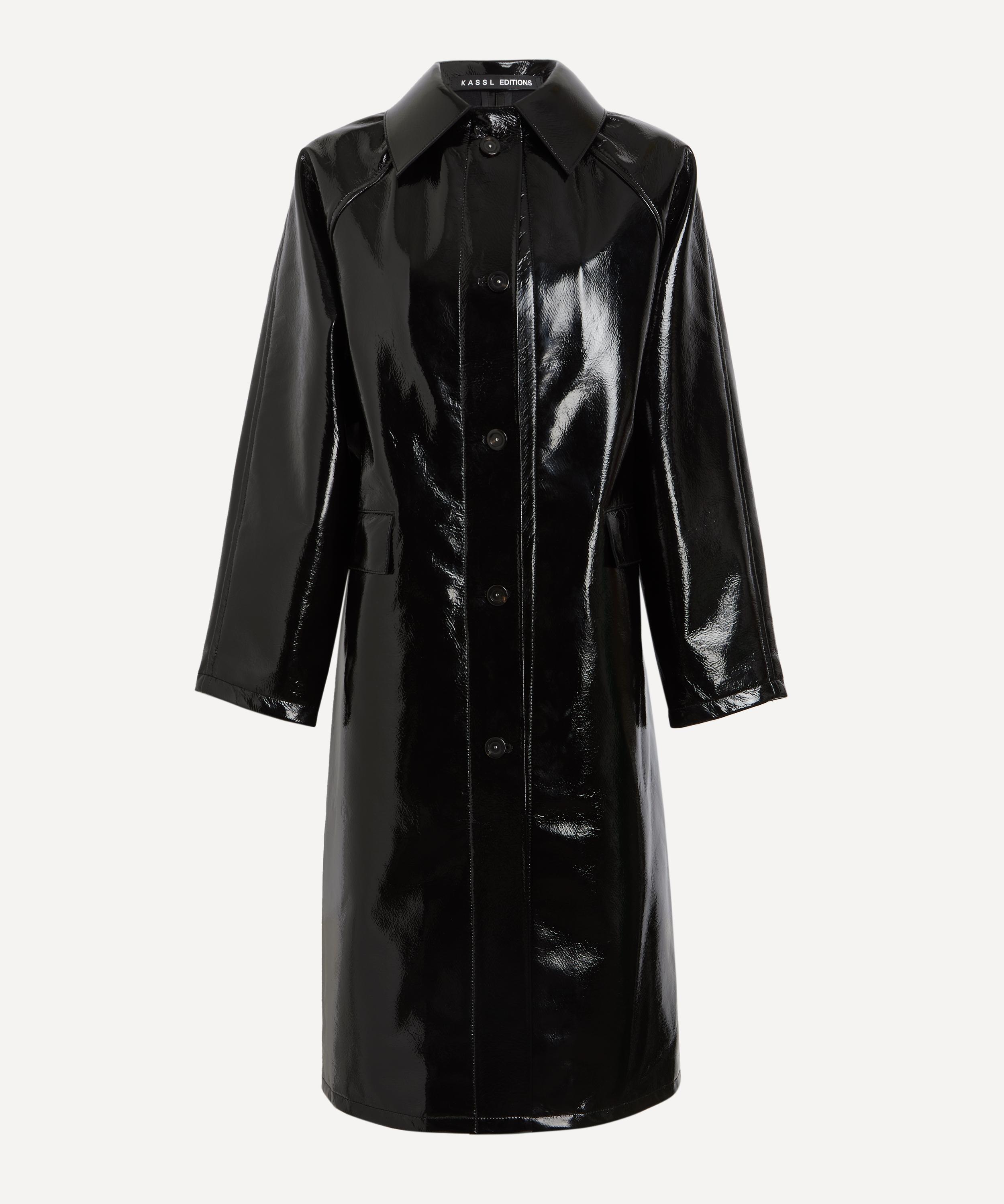 KASSL Editions - Original Hip Lacquer Wool Black Coat image number 0