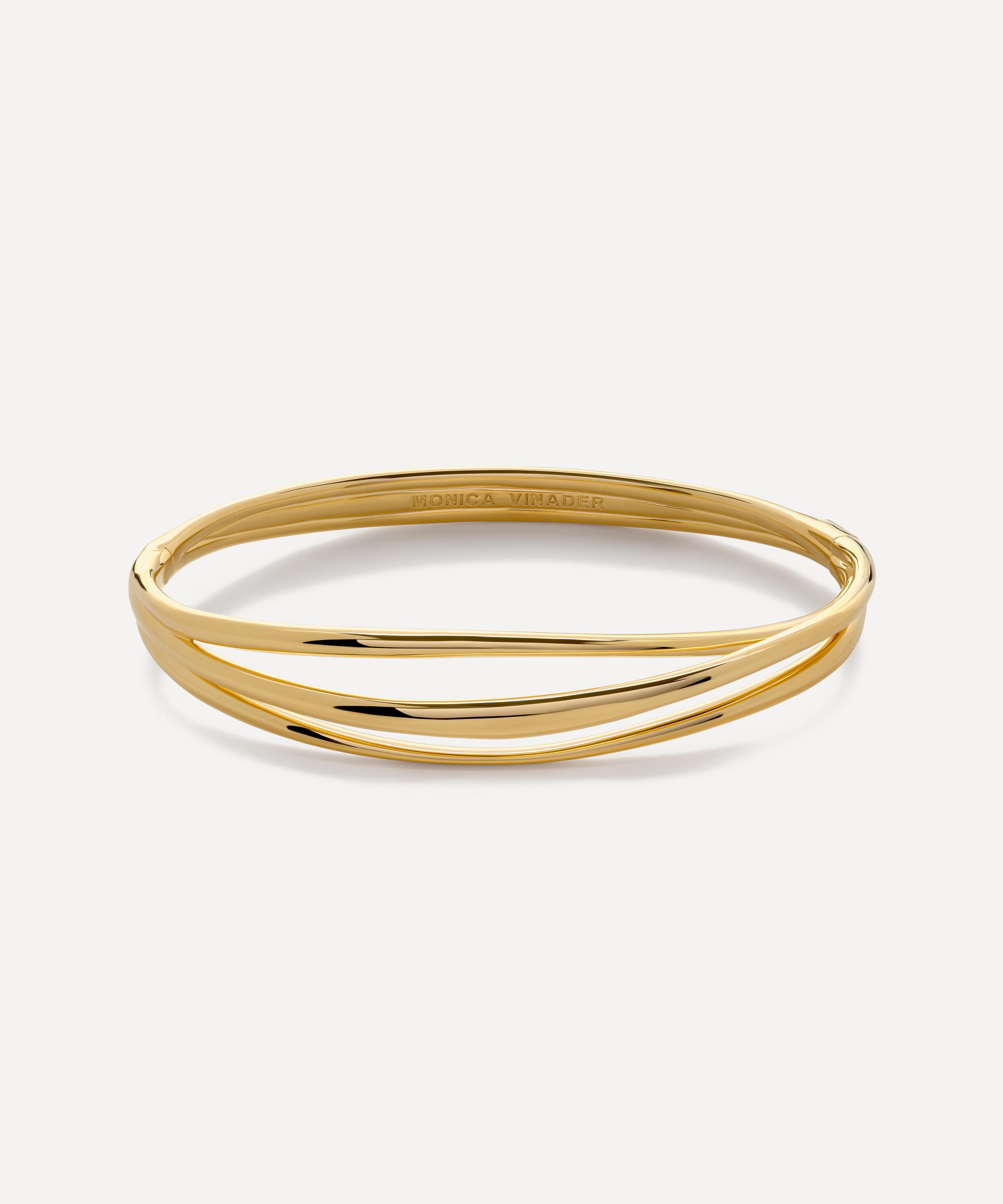 Monica Vinader - 18ct Gold-Plated Vermeil Silver Nura Wrap Bangle Bracelet