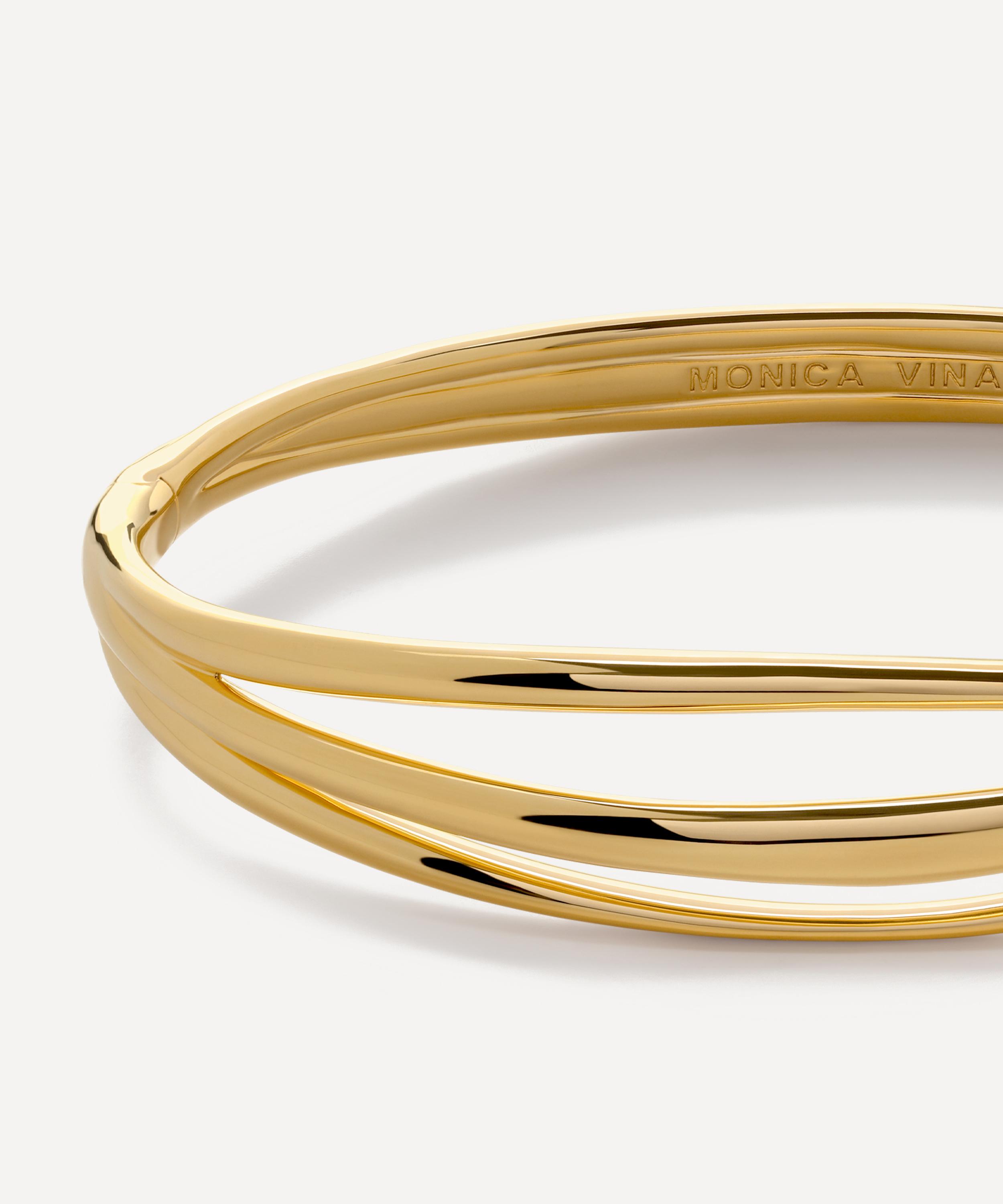 Monica Vinader - 18ct Gold-Plated Vermeil Silver Nura Wrap Bangle Bracelet image number 2