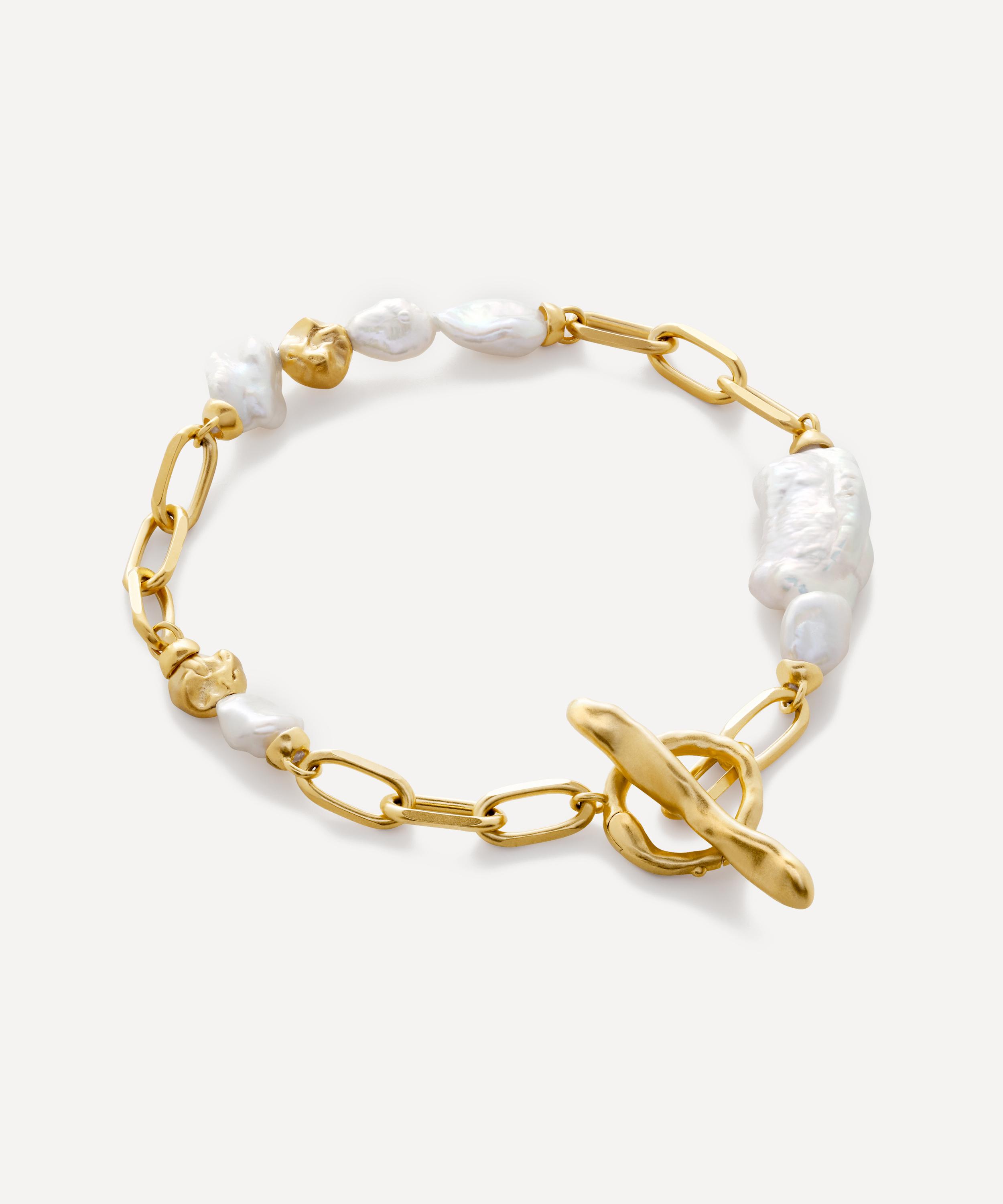 Monica Vinader - 18ct Gold-Plated Vermeil Silver Amy Powney Pearl Bracelet