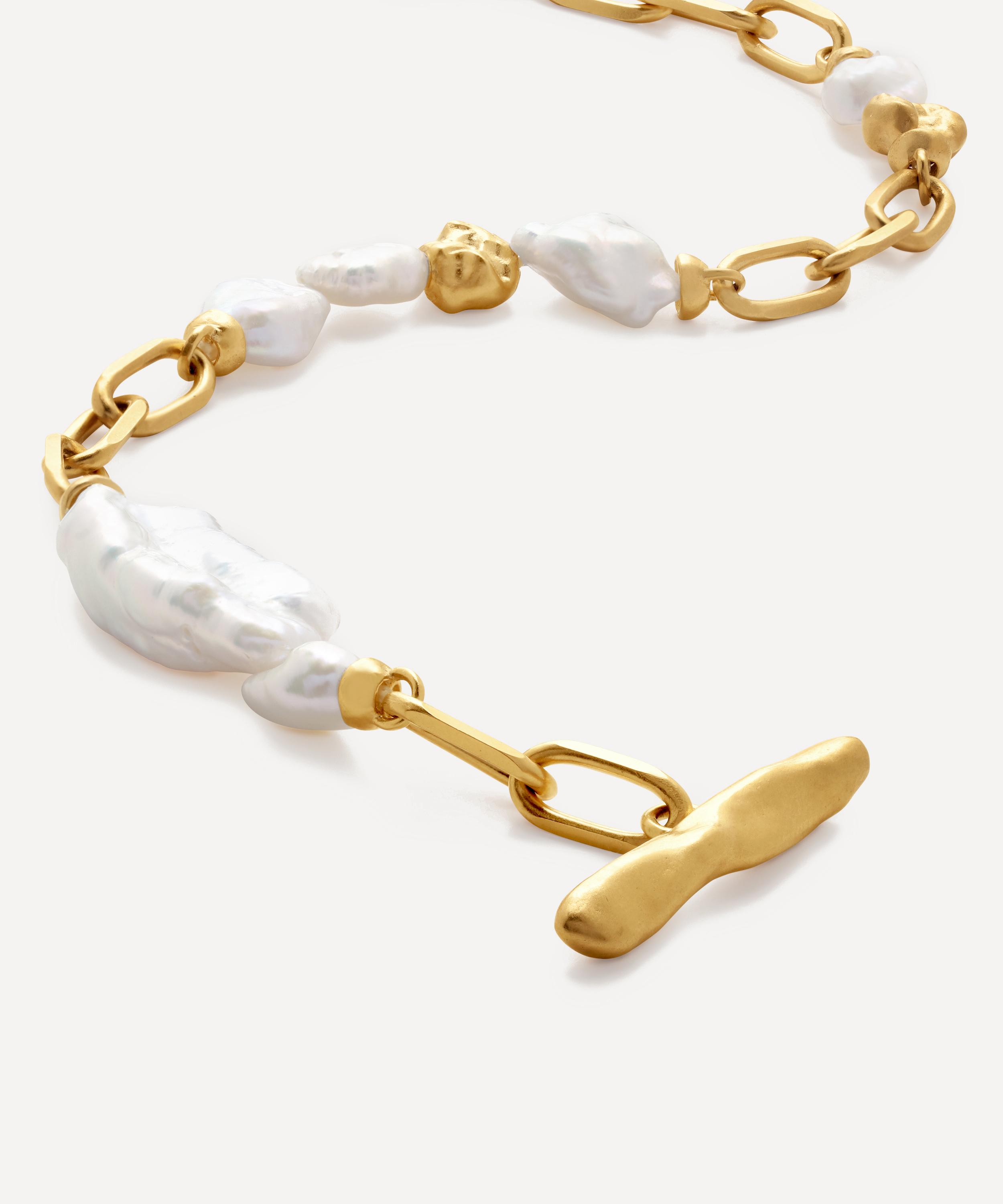 Monica Vinader - 18ct Gold-Plated Vermeil Silver Amy Powney Pearl Bracelet image number 2