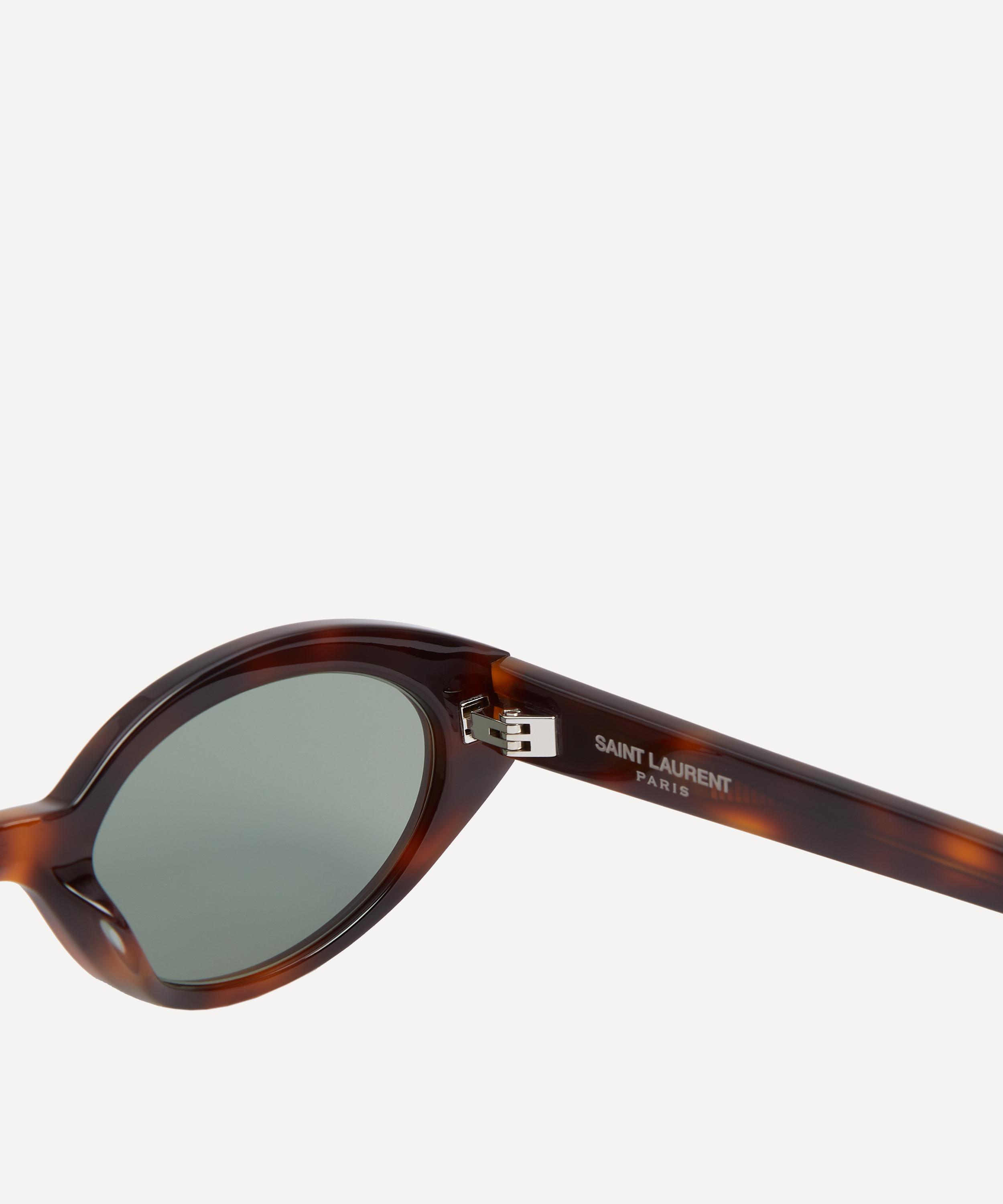 Saint Laurent - Rounded Cat-Eye Havana Sunglasses image number 2