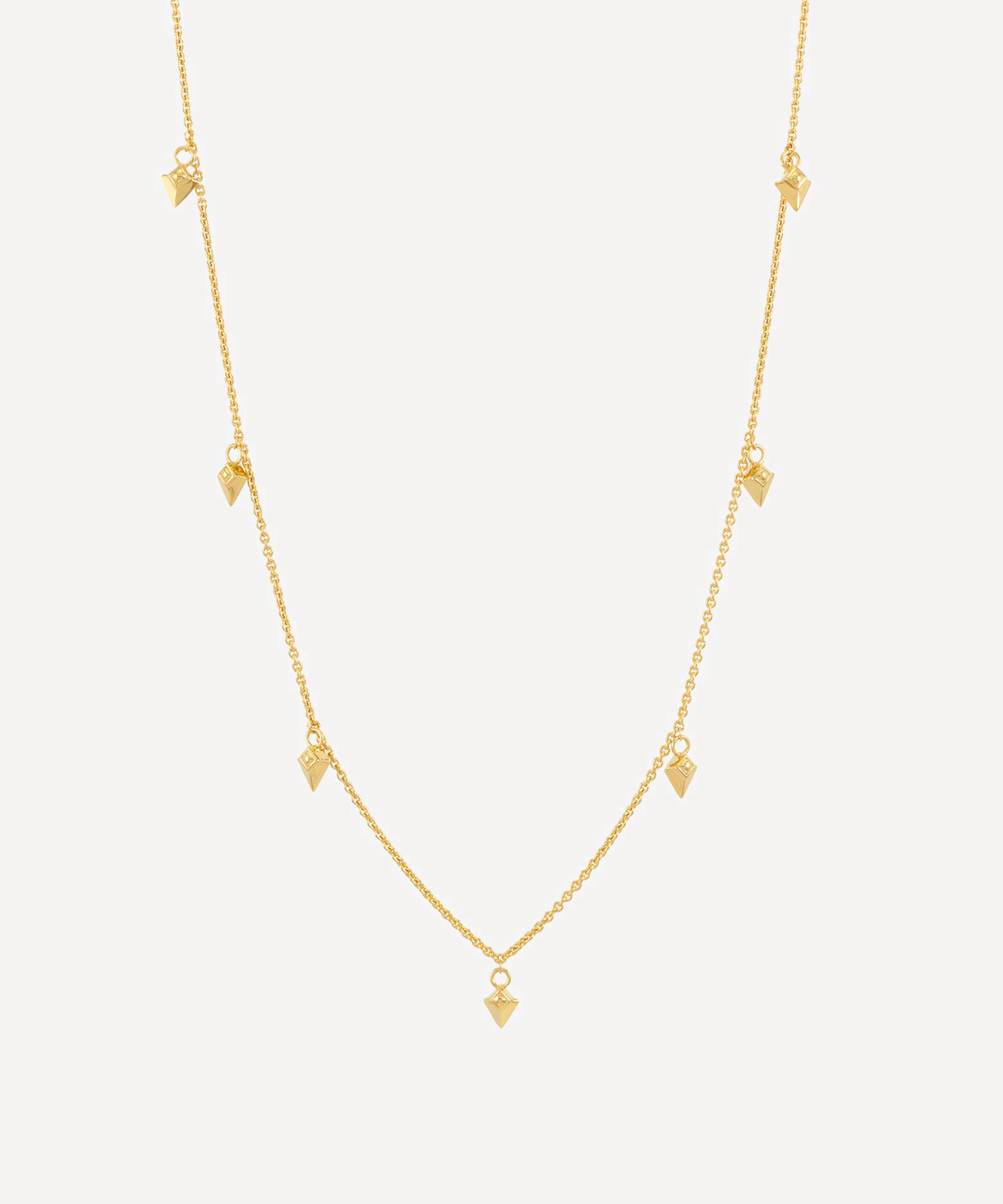 Rachel Jackson - 22ct Gold-Plated Arrow Spike Station Necklace image number 0