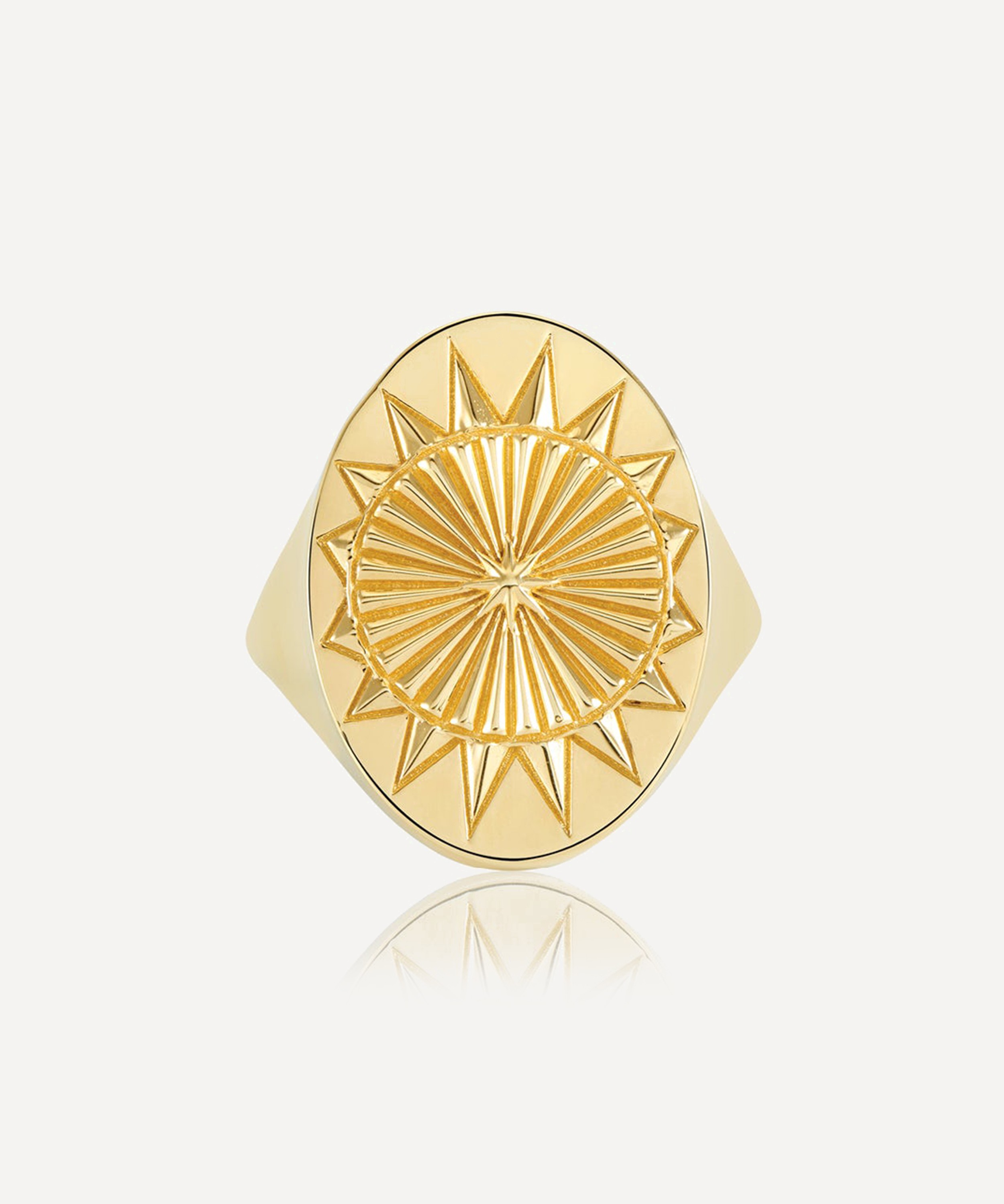 Rachel Jackson - 22ct Gold-Plated Statement North Star Ring image number 0