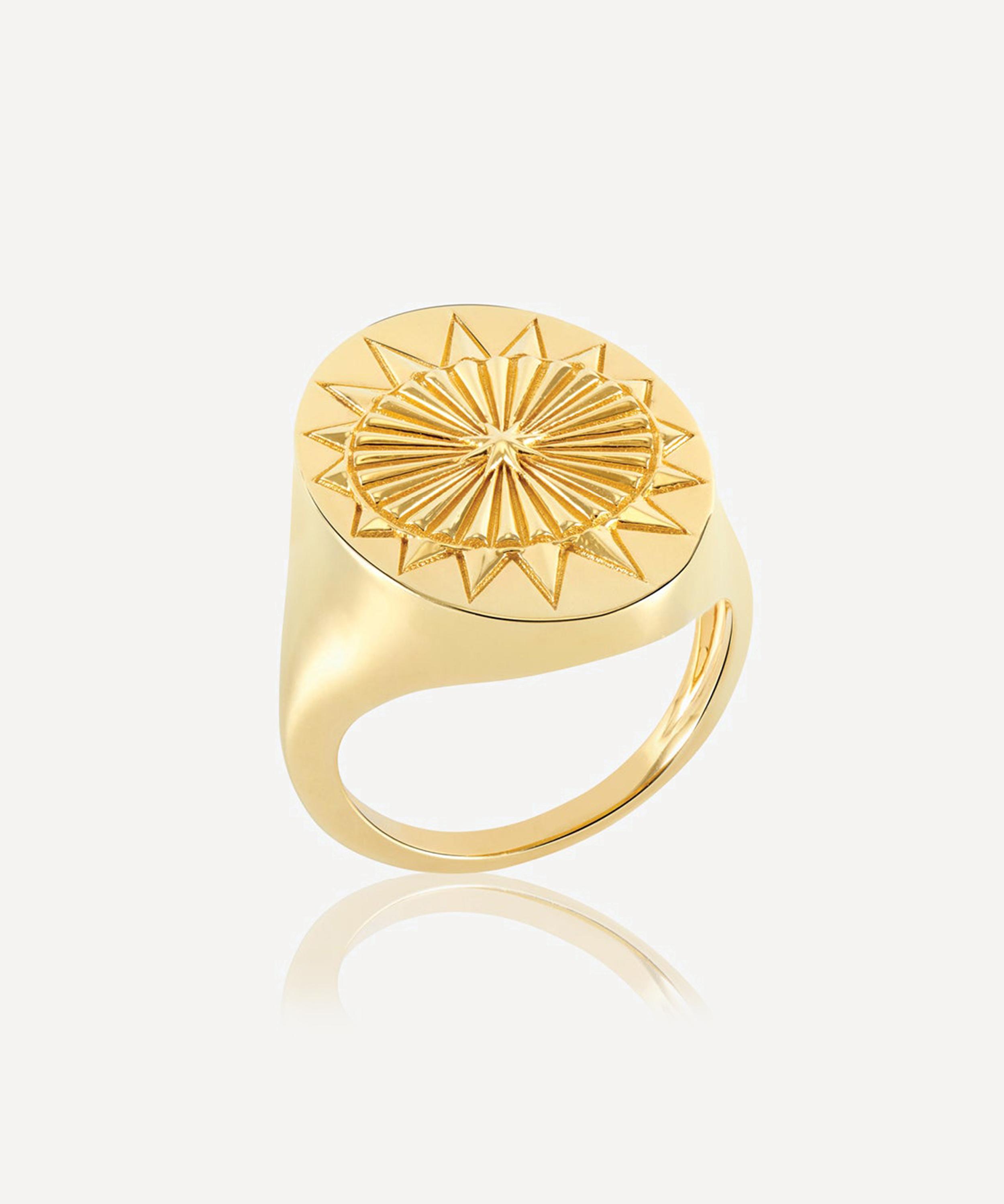 Rachel Jackson - 22ct Gold-Plated Statement North Star Ring image number 1