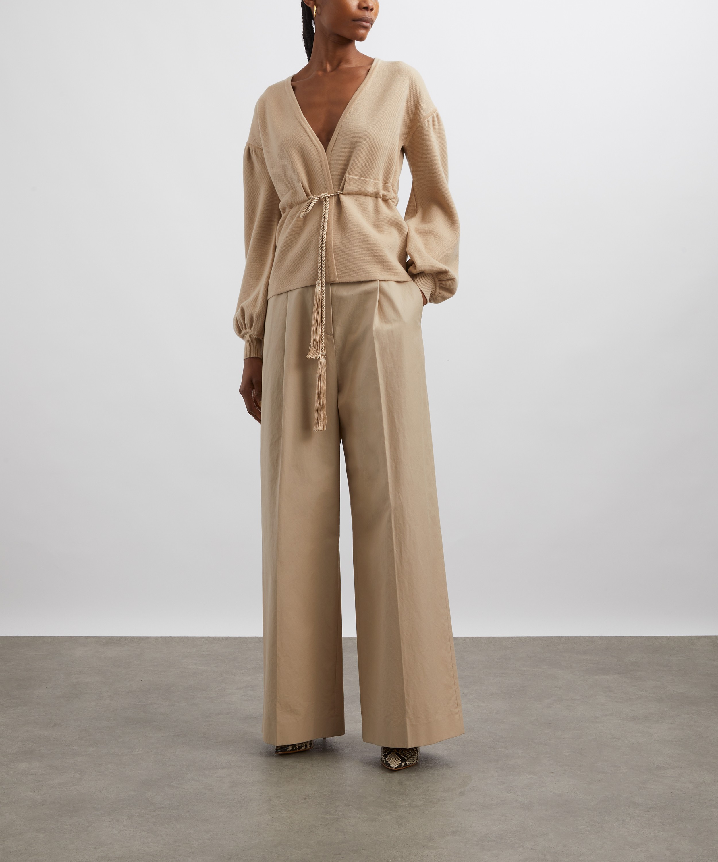 Max Mara - Tiberio Drawstring Wool Cardigan image number 1