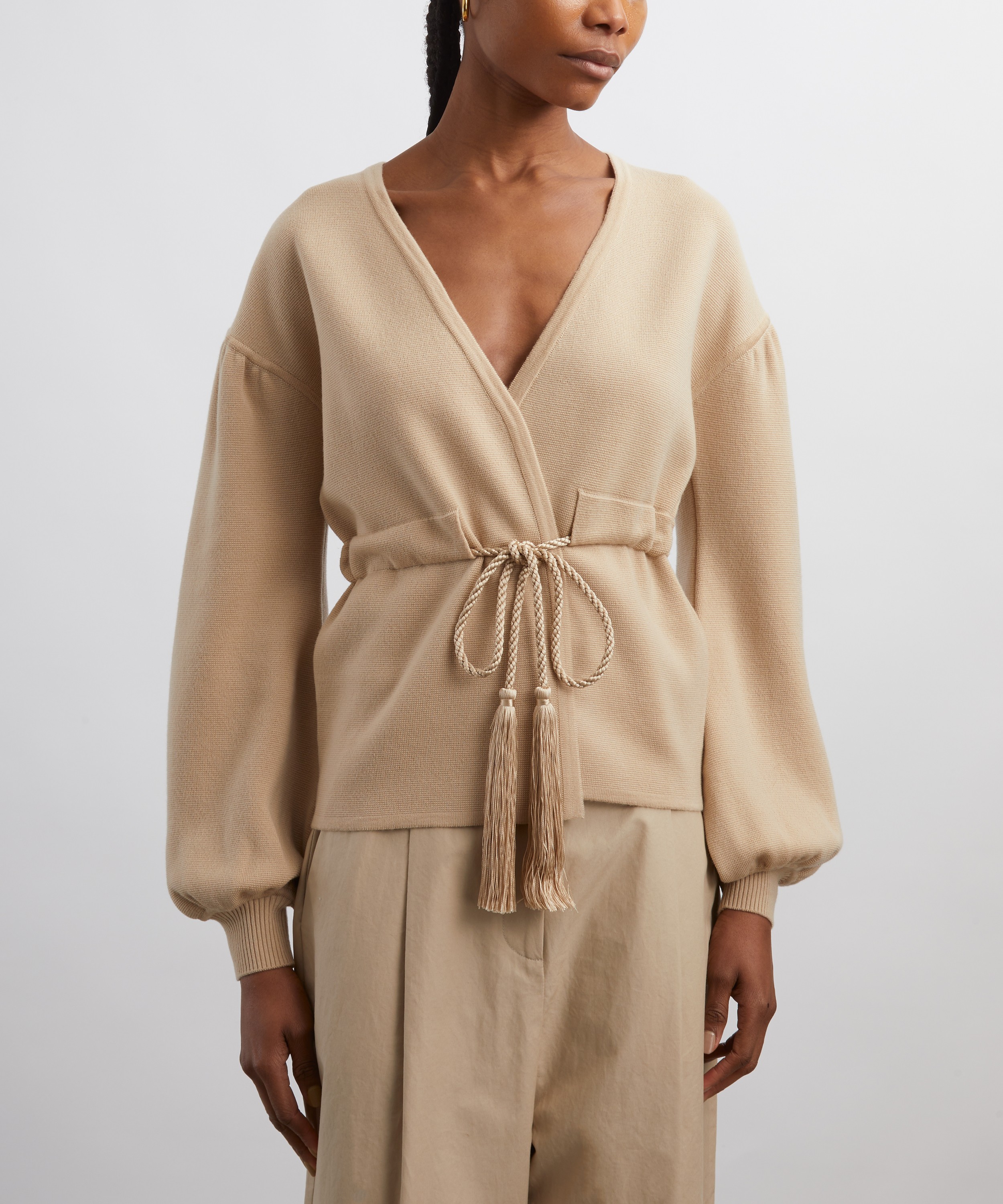 Max Mara - Tiberio Drawstring Wool Cardigan image number 2