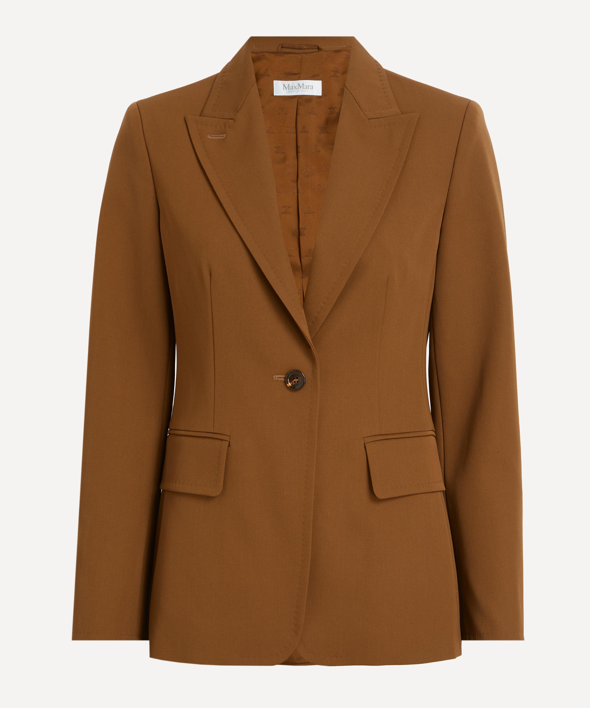 Max Mara - Tobacco Gabardine Wool Pachi Blazer image number 0