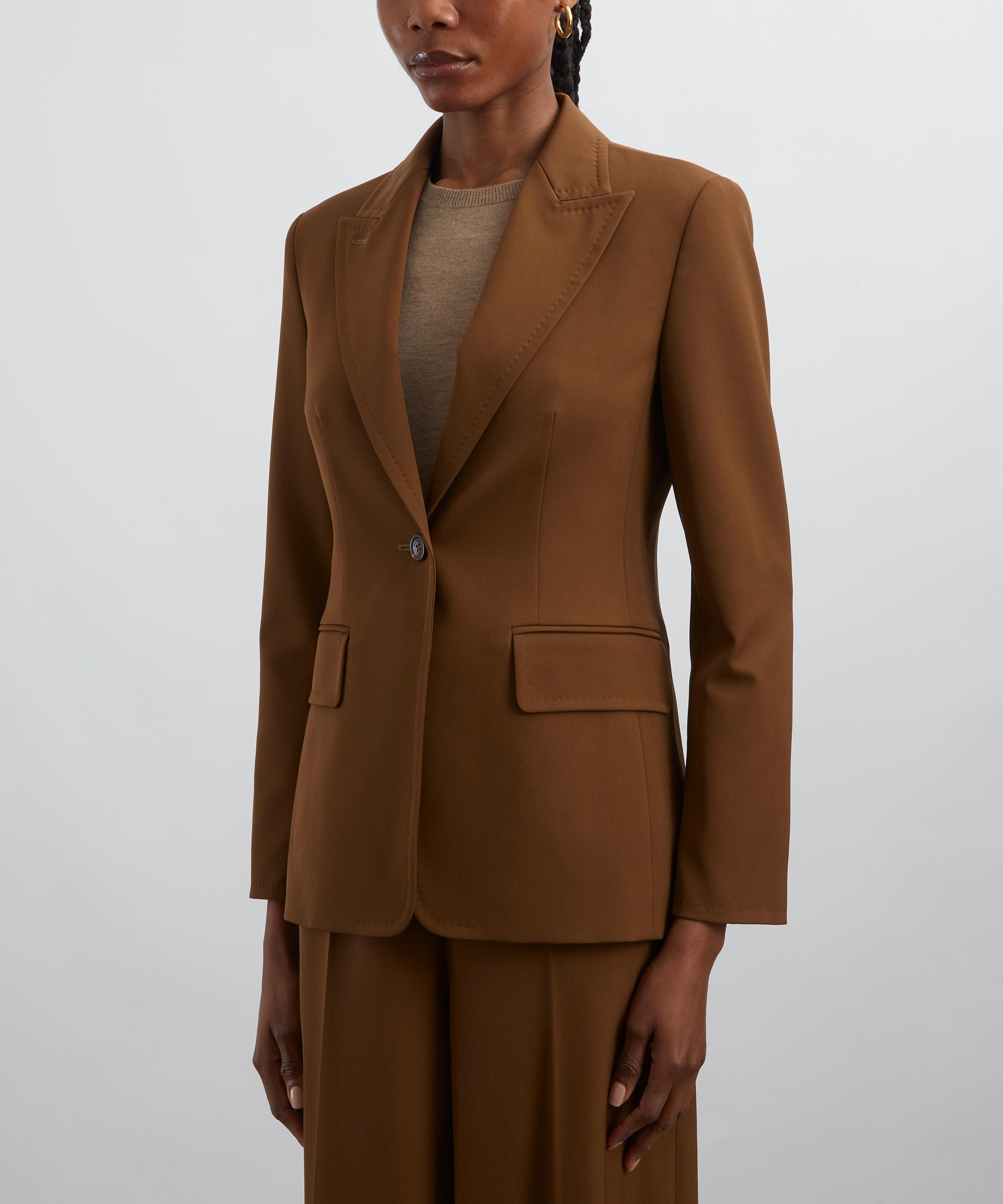 Max Mara - Tobacco Gabardine Wool Pachi Blazer image number 2