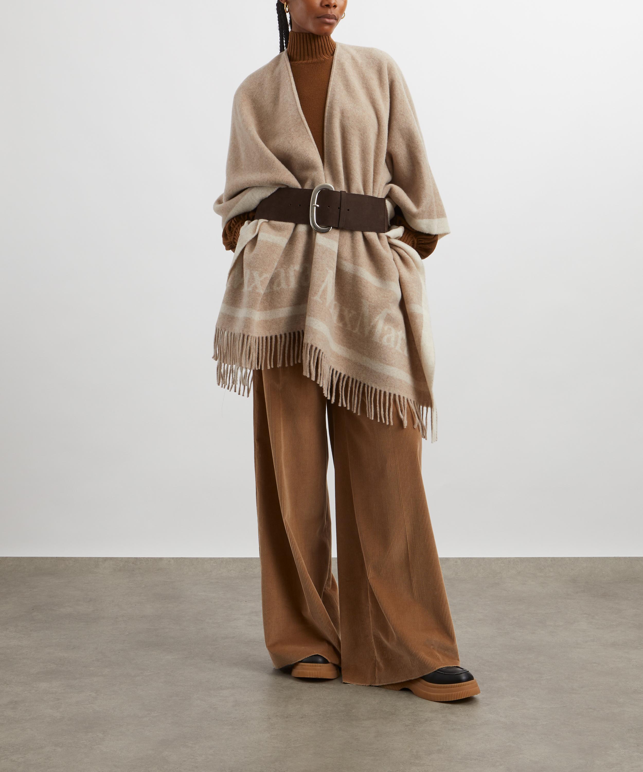 Max Mara - Hilde Jacquard Logo-Decorated Wool Poncho image number 1