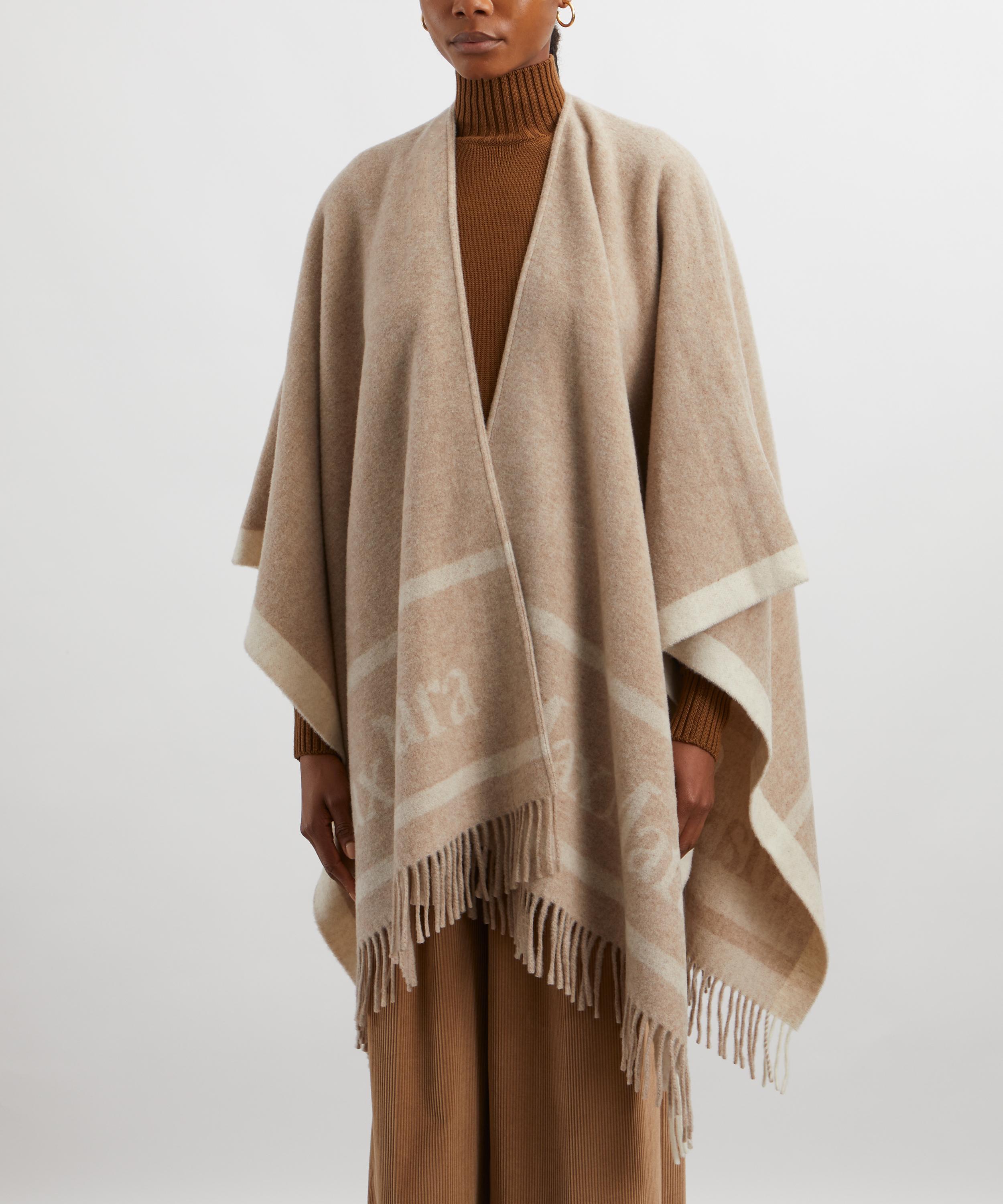 Max Mara - Hilde Jacquard Logo-Decorated Wool Poncho image number 2